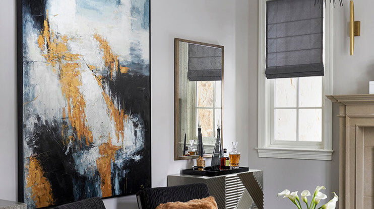 gold black oil painting