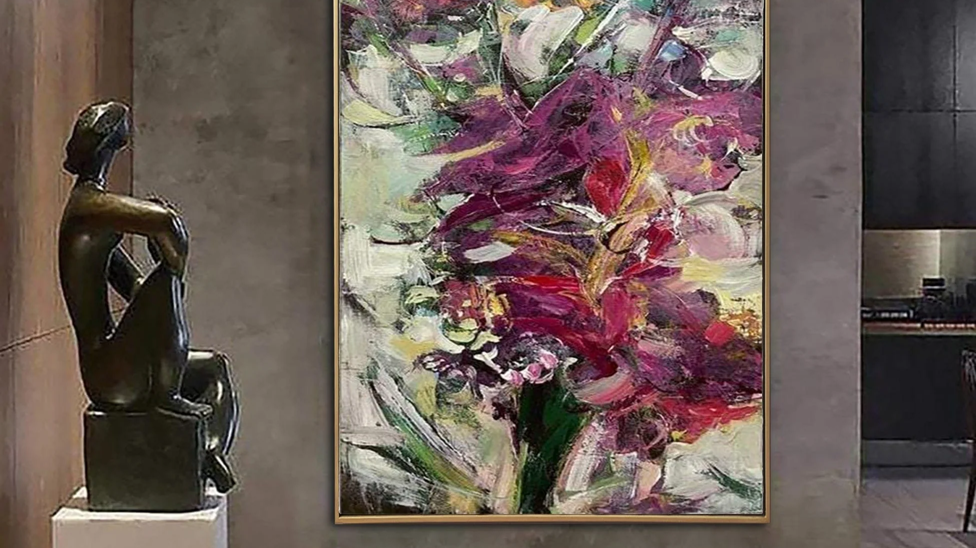 Beautiful ideas on how to decorate a hallway with canvas large