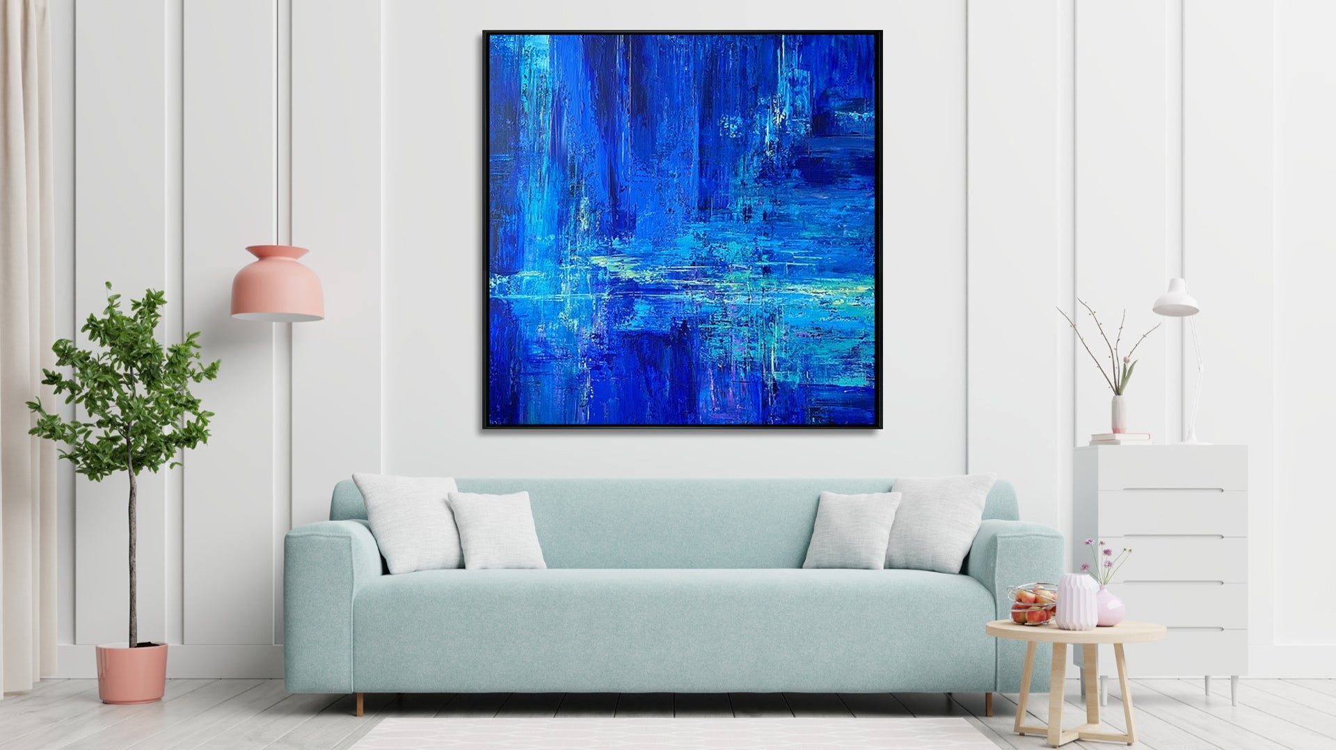 Black floating frame