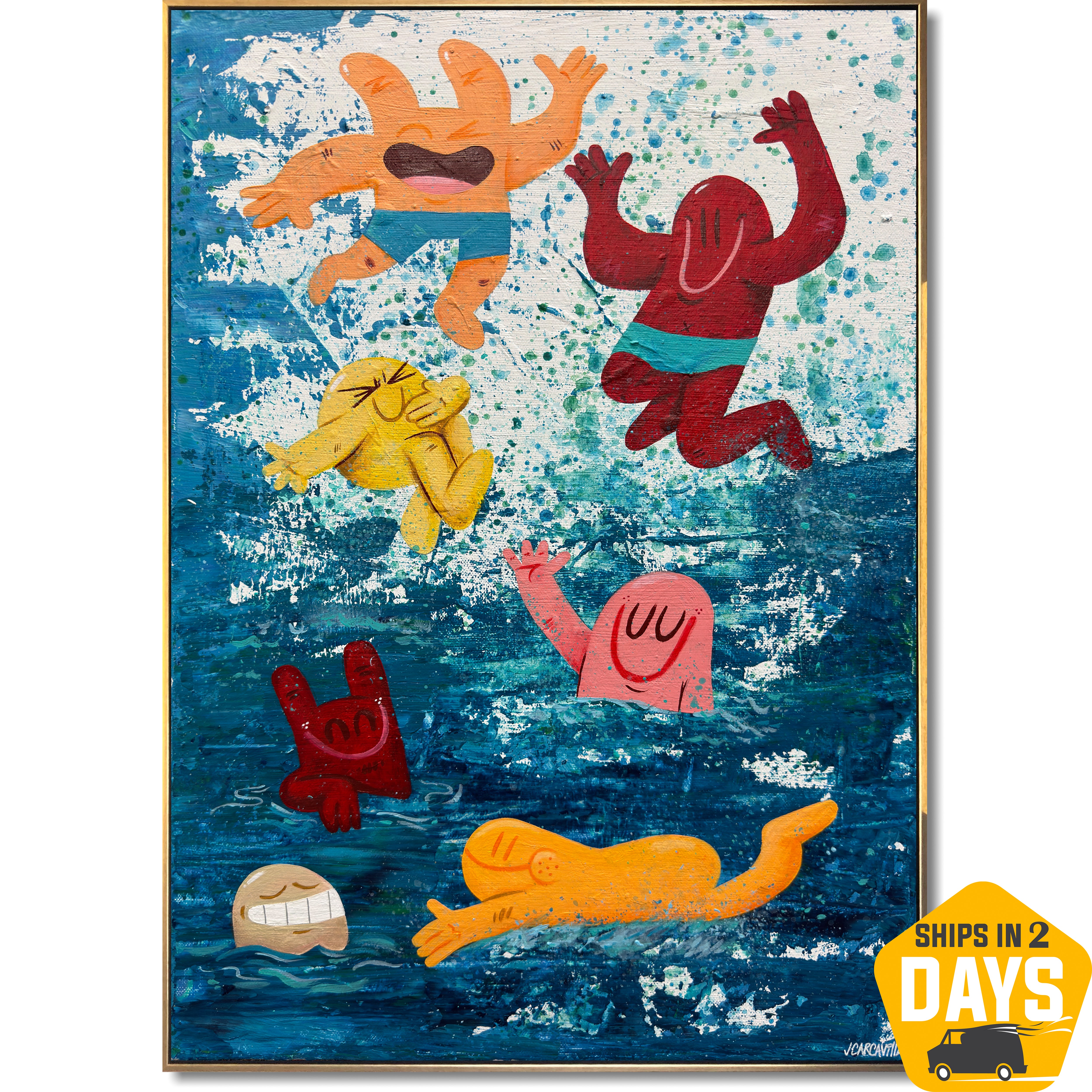 JOYFUL SWIM 23.6"x15.7"