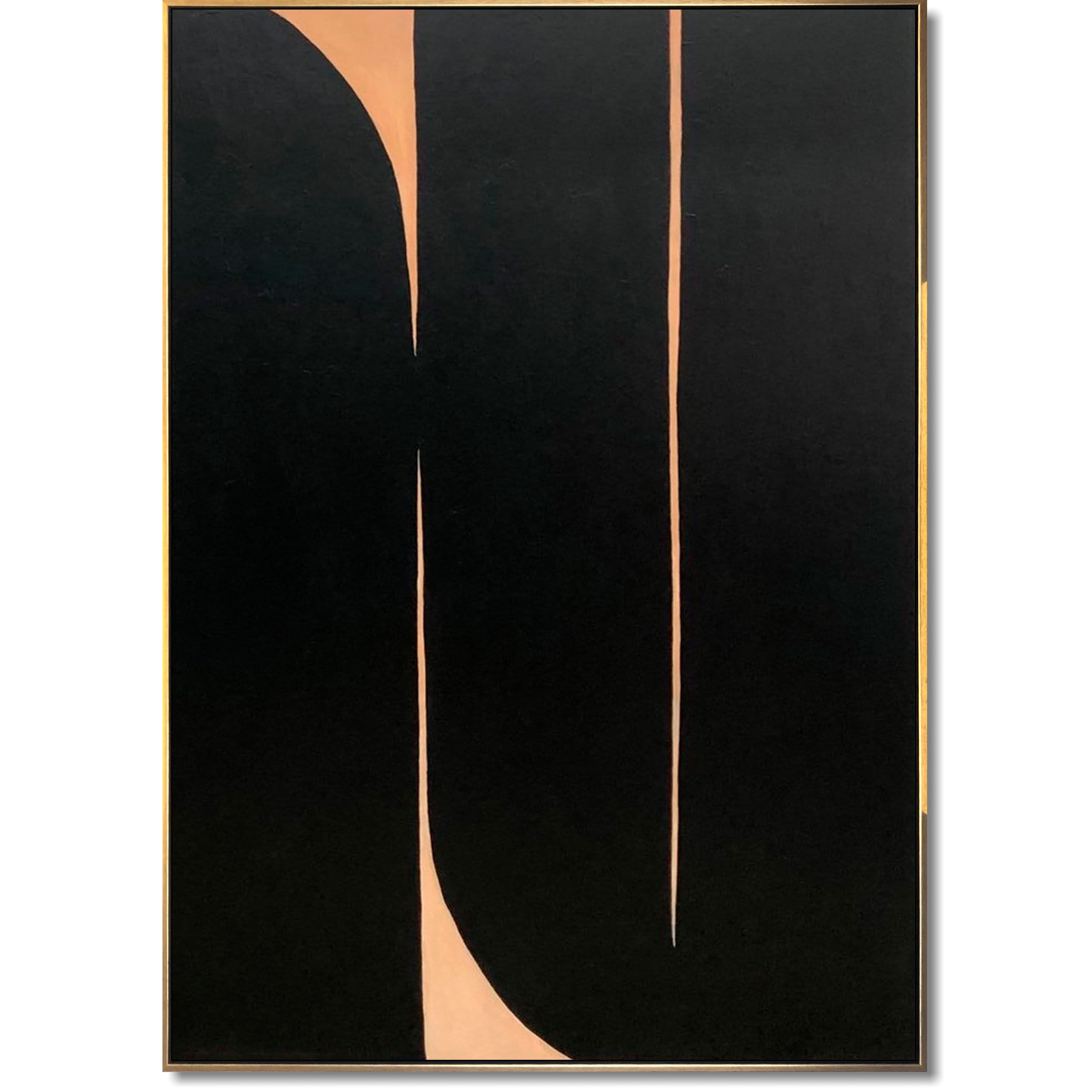 Elegant black and beige canvas art DARK ROAD