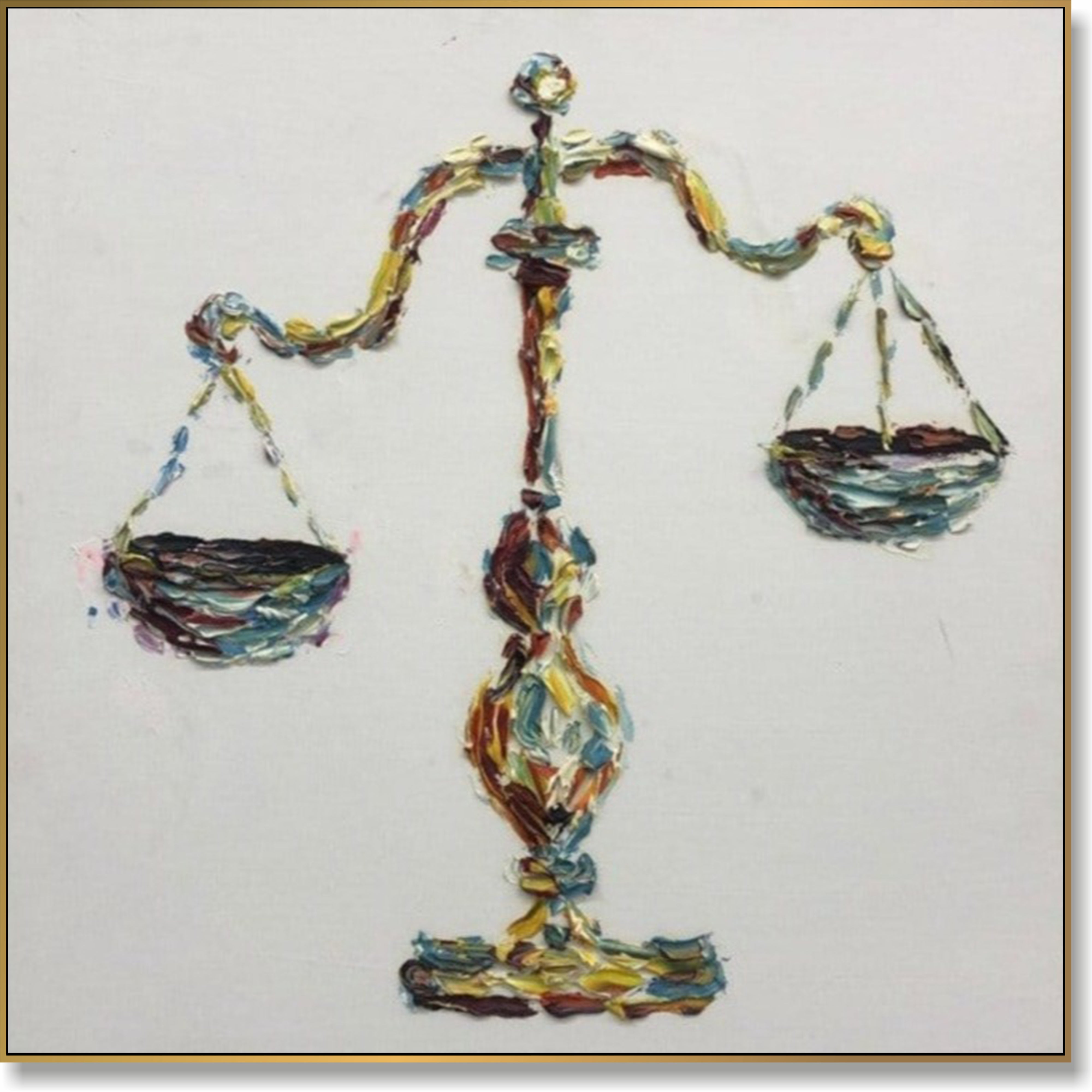 Abstract justice and myth art BALANCE 32"x32" | 81x81 cm