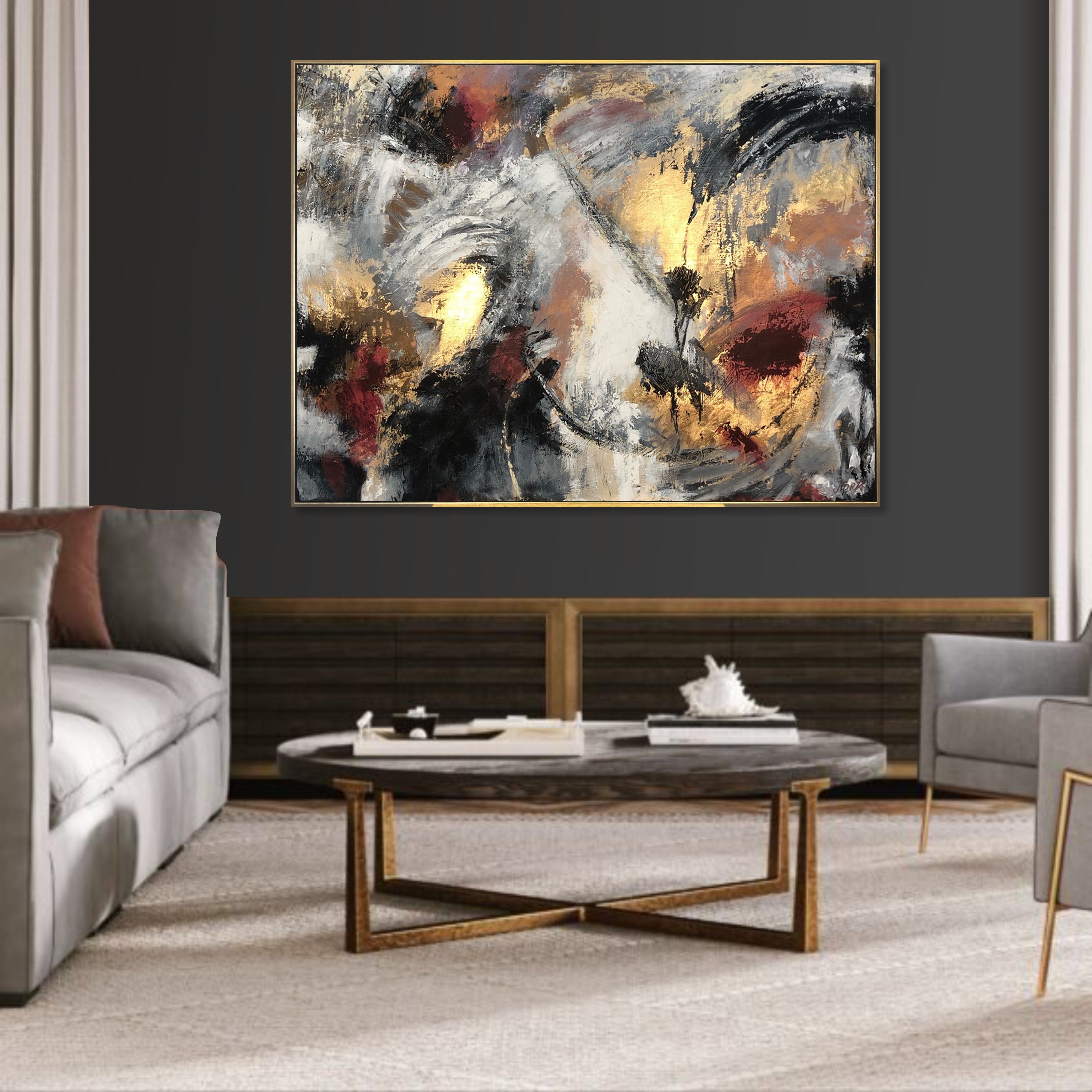 Handpainted unique fine painting AUTUMN SONG