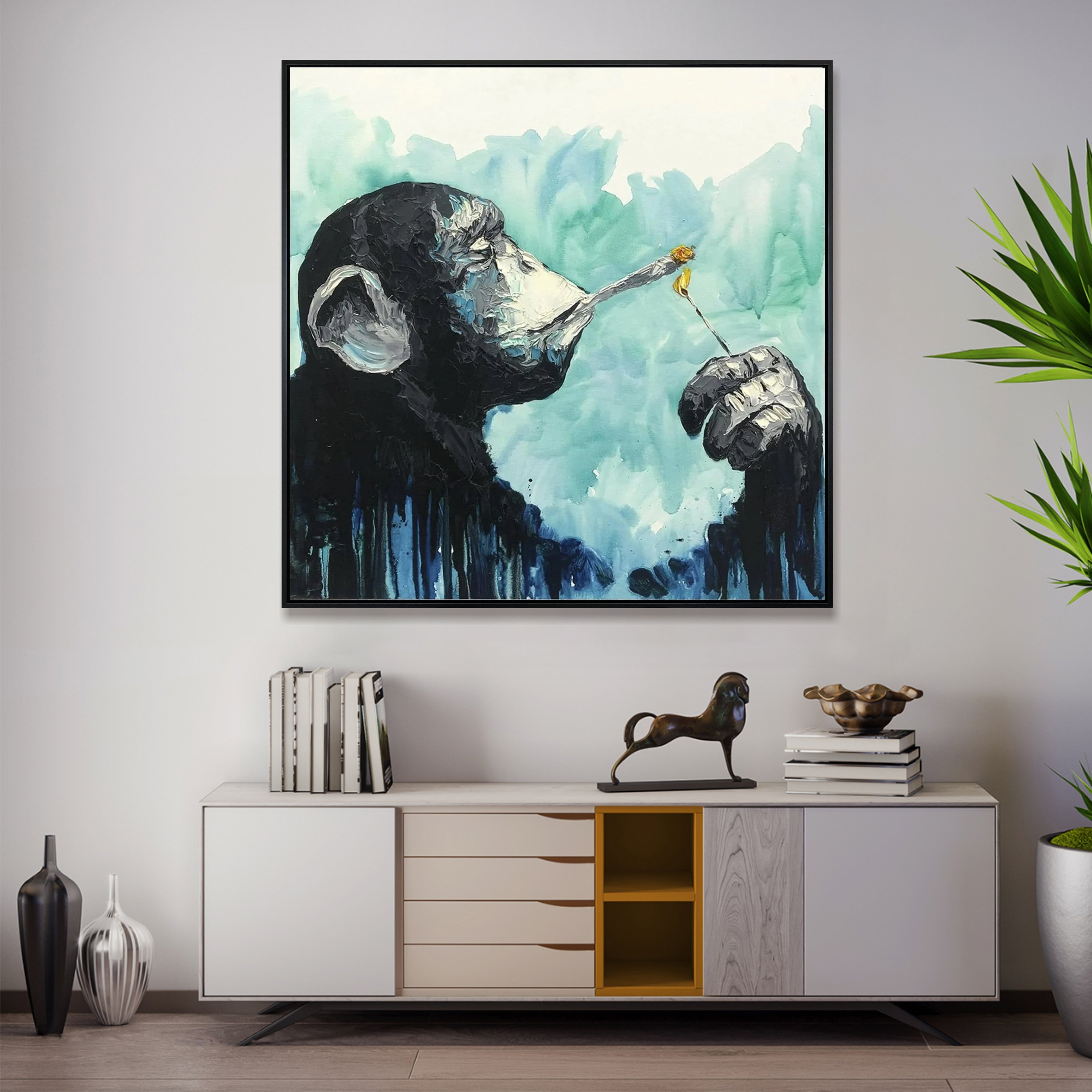 Pop art monkey paintings SMOKO