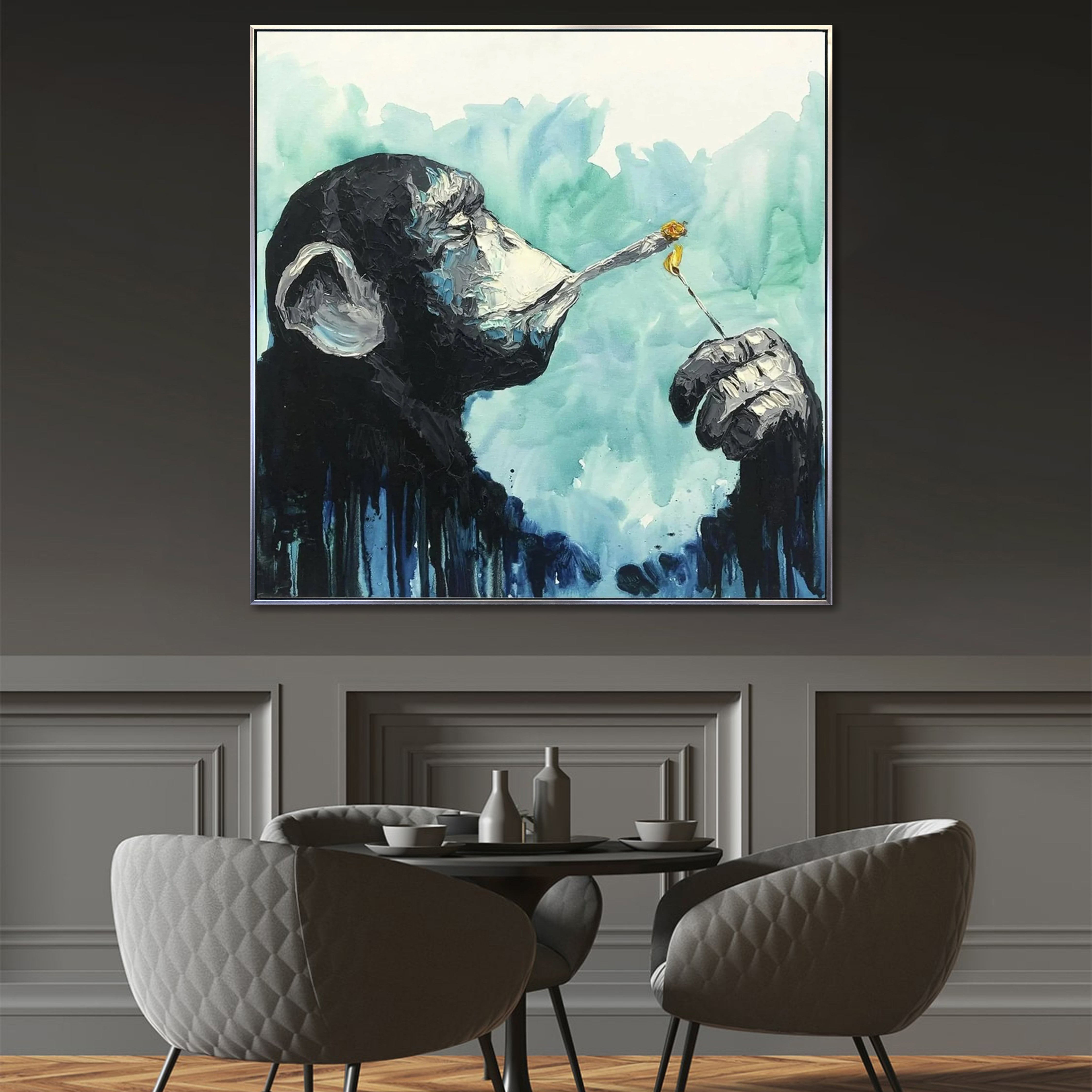 Pop art monkey paintings SMOKO