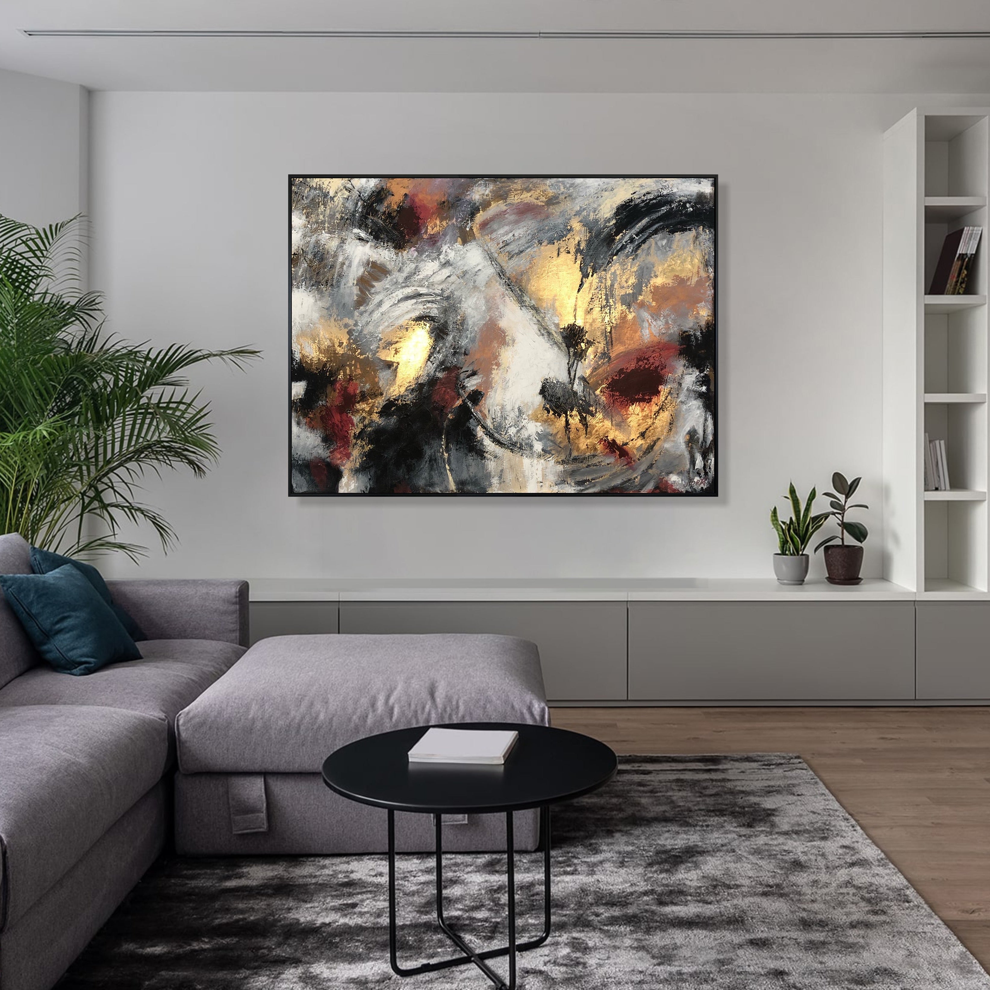 Handpainted unique fine painting AUTUMN SONG