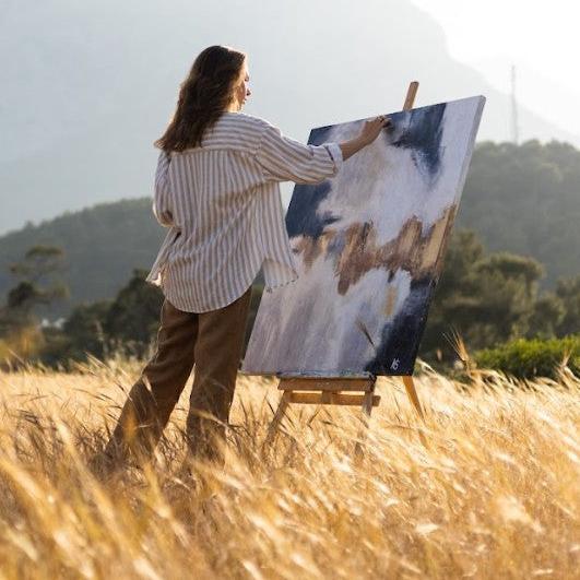 Oversized abstract gold leaf art FETTERS OF THE SOUL