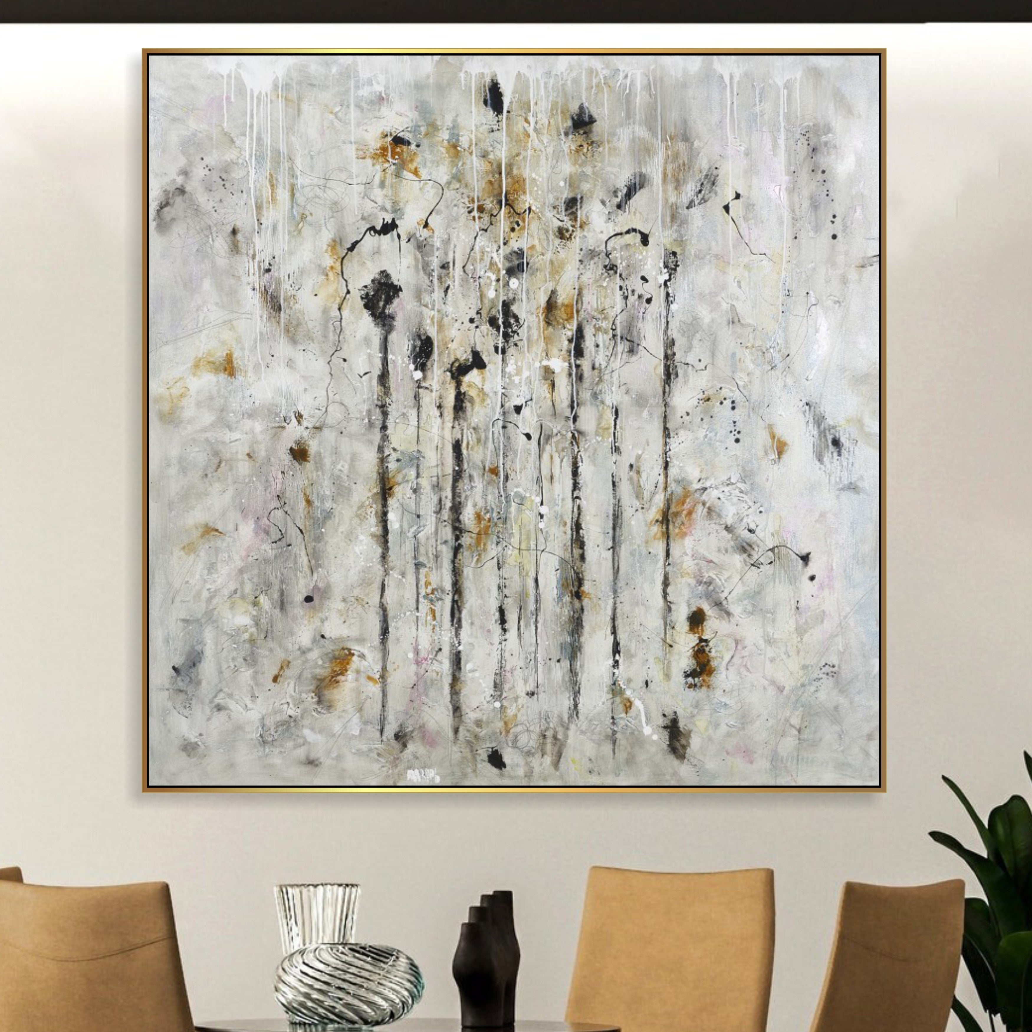 Minimalist painting ABSTRACT CASCADE