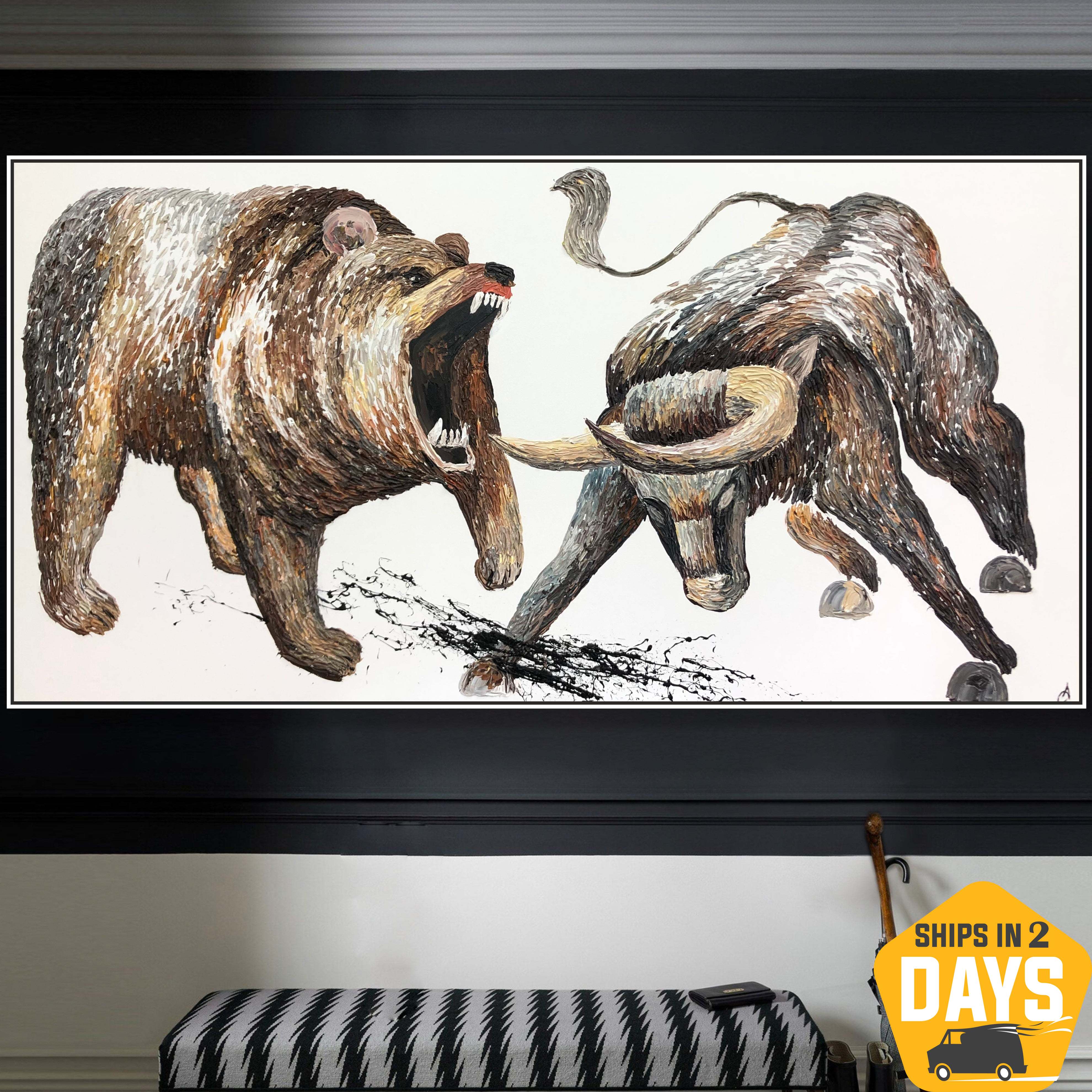 BULL VS BEAR 30"x60"