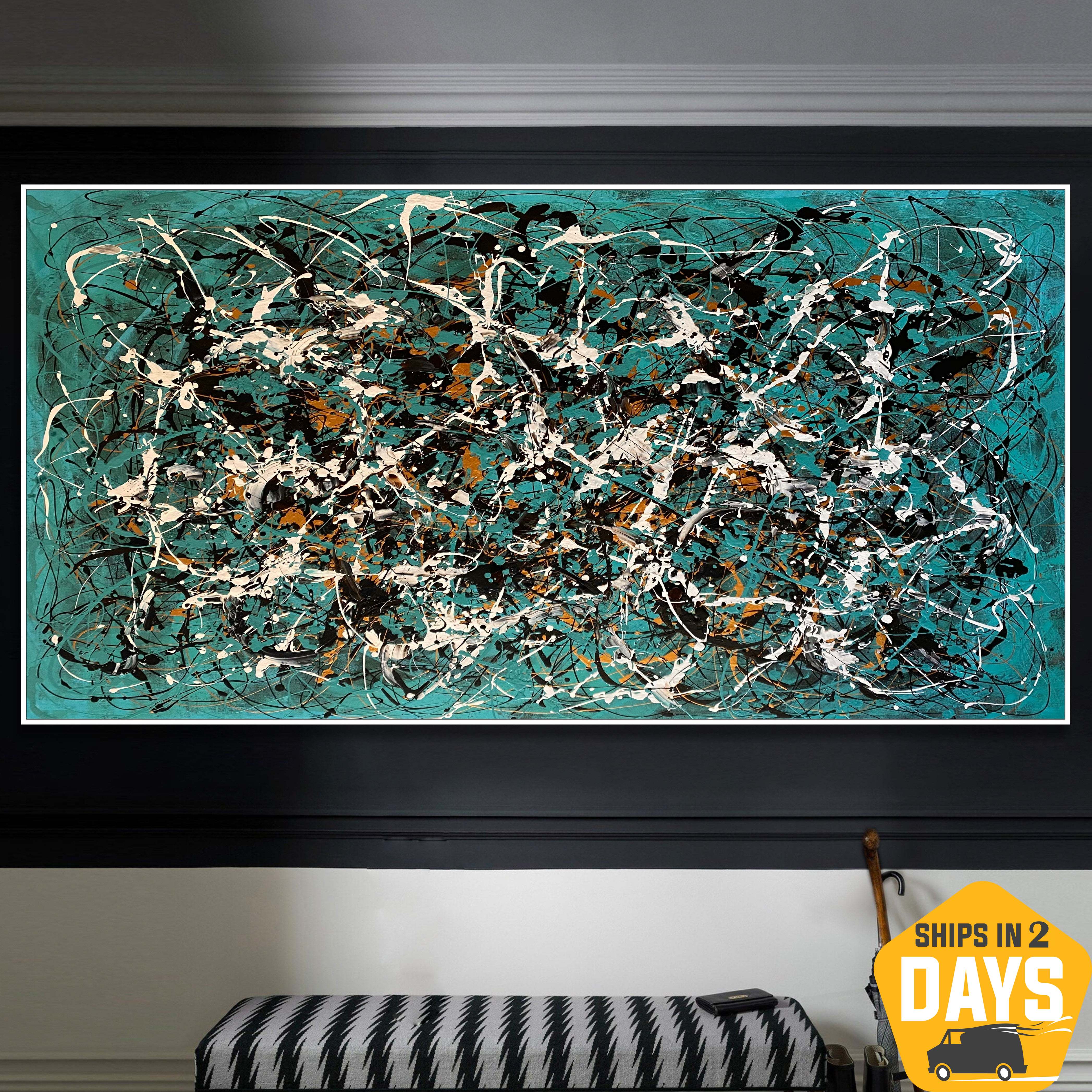 TURQUOISE FRENZY 20.5"x40.1"