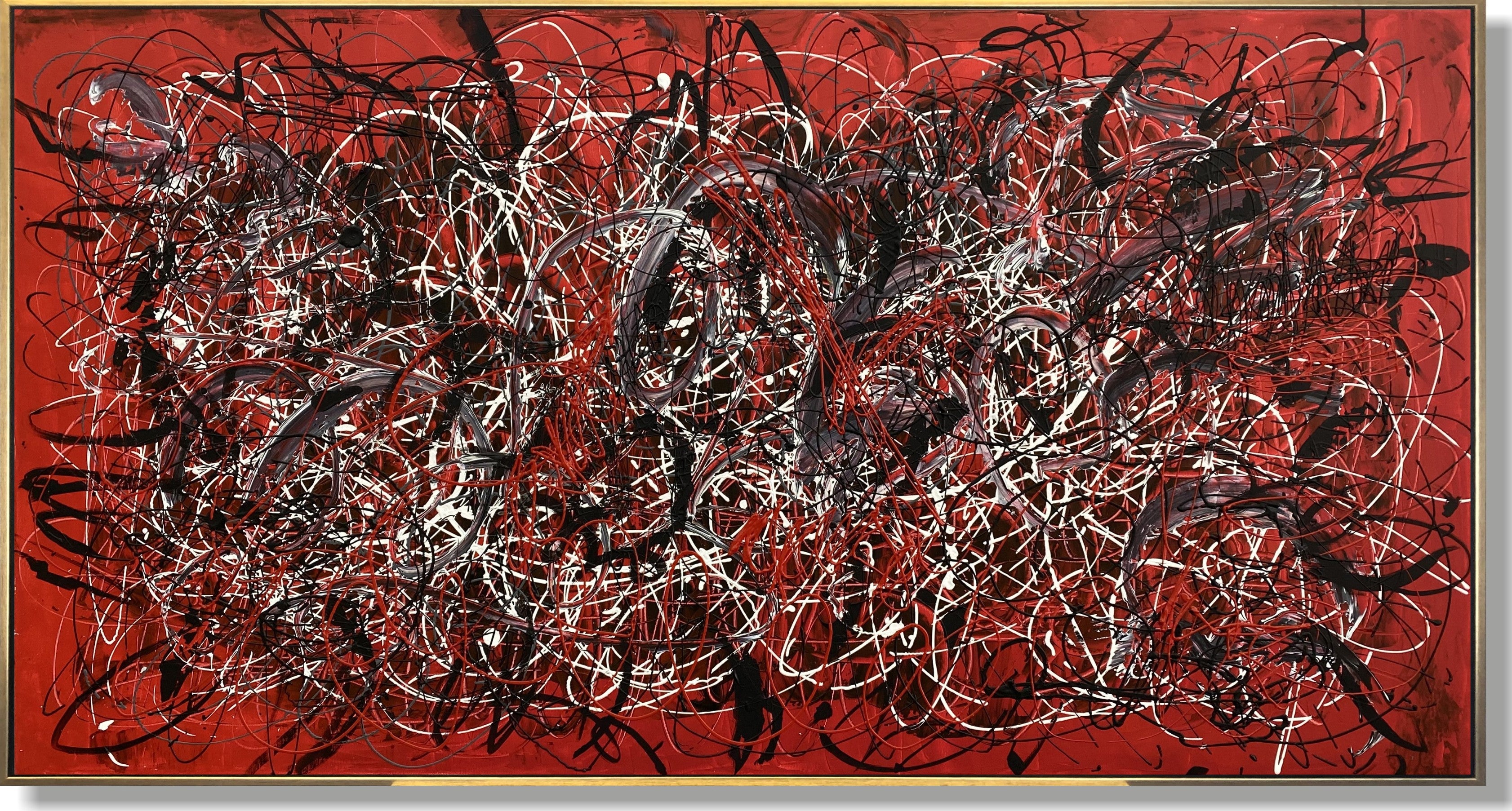 Paint flow effect art SCARLET DREAMS