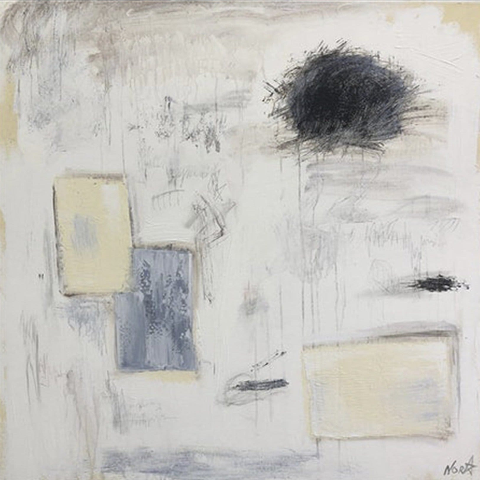 Neutral tones modern oil painting BLURRED LINES
