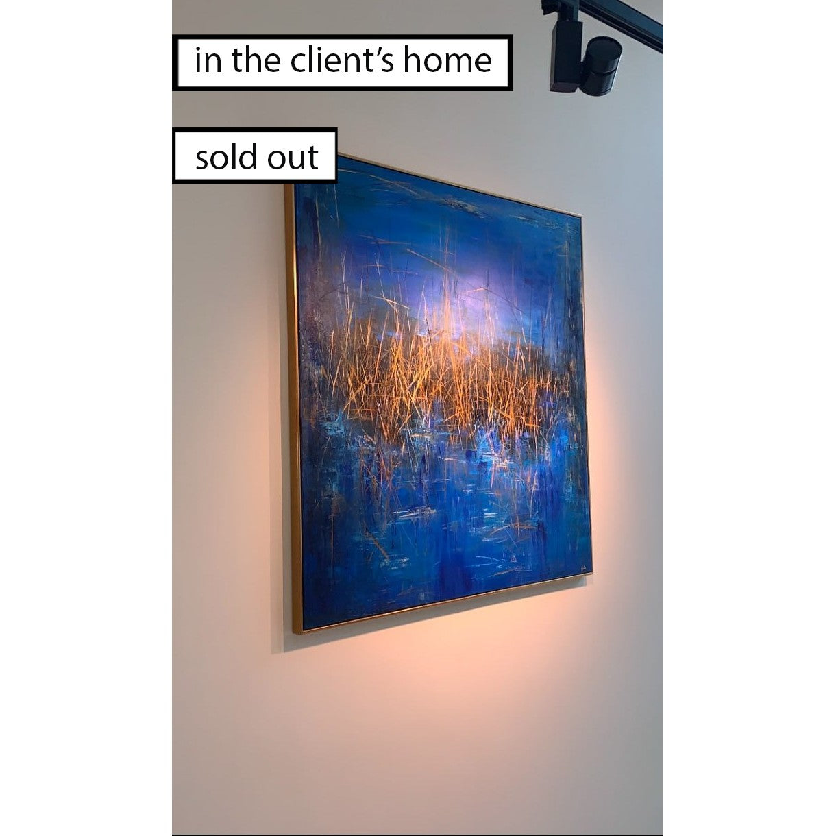 GOLDEN REEDS Acrylic, Oil Painting on Canvas Sold to Heather on December 2024 in size 50"x50"