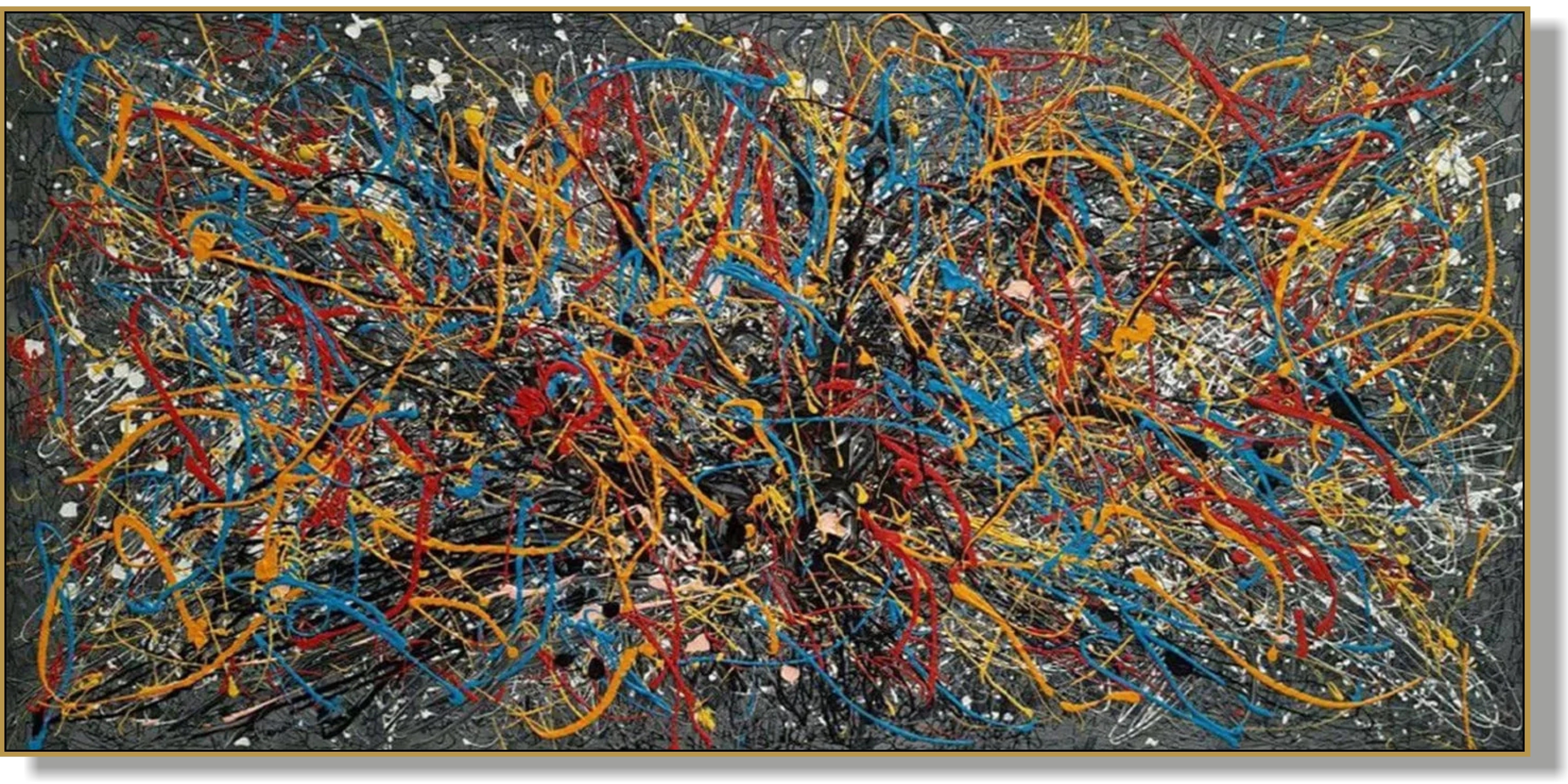 Rich textured abstract painting ENERGY BURST