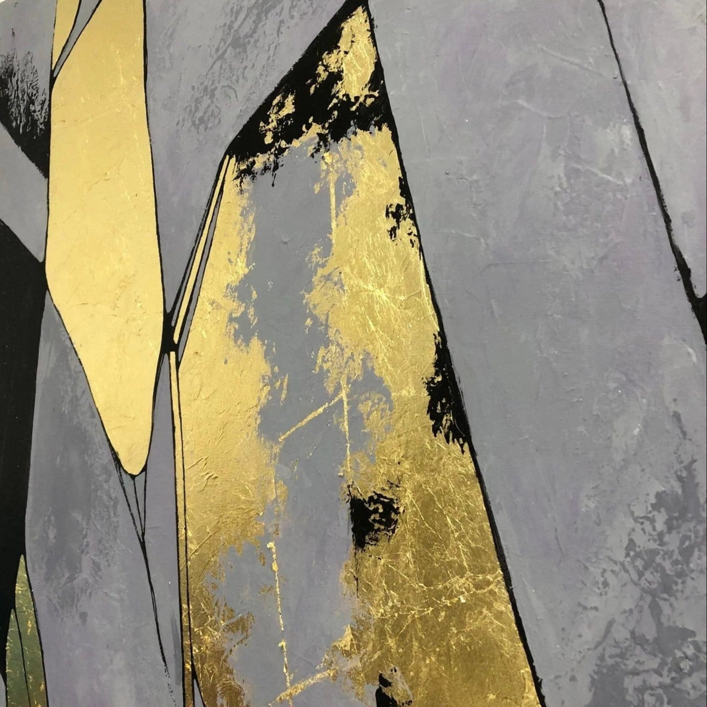 Vibrant textured abstract paintings set ROCK BLOOM