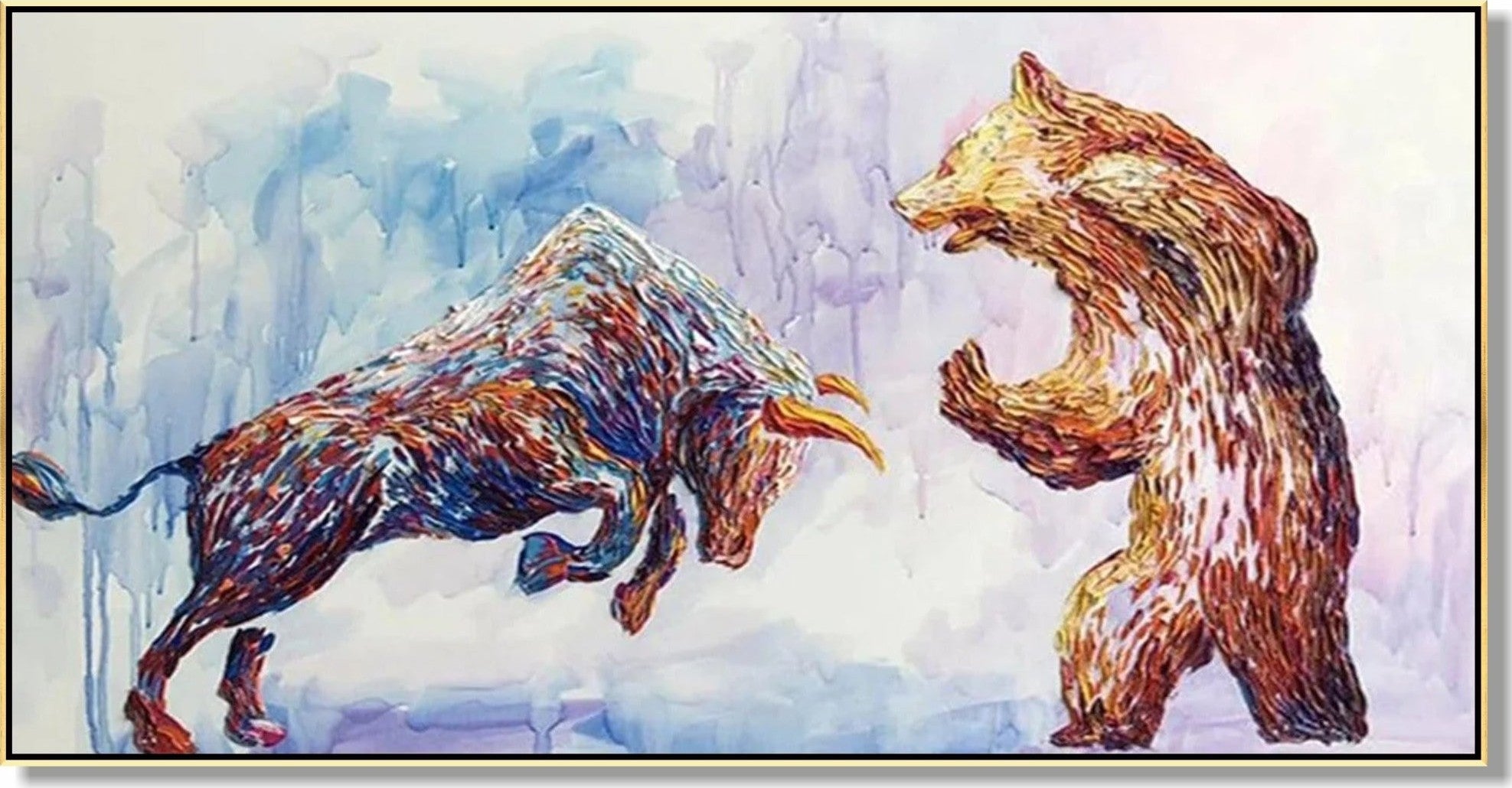 Animal impasto style painting RAISED RISKS