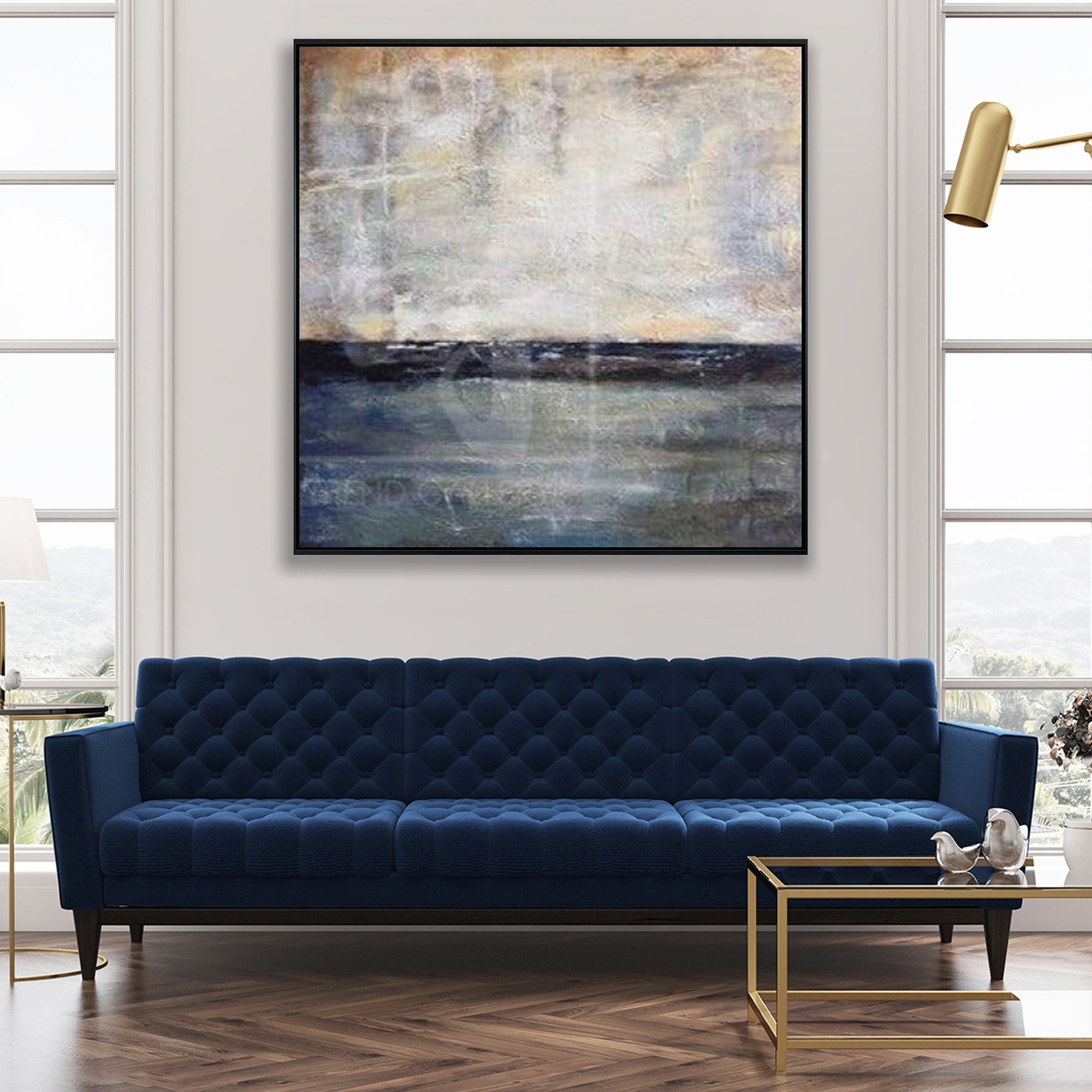 Oil painting landscape abstract QUIET PLACE