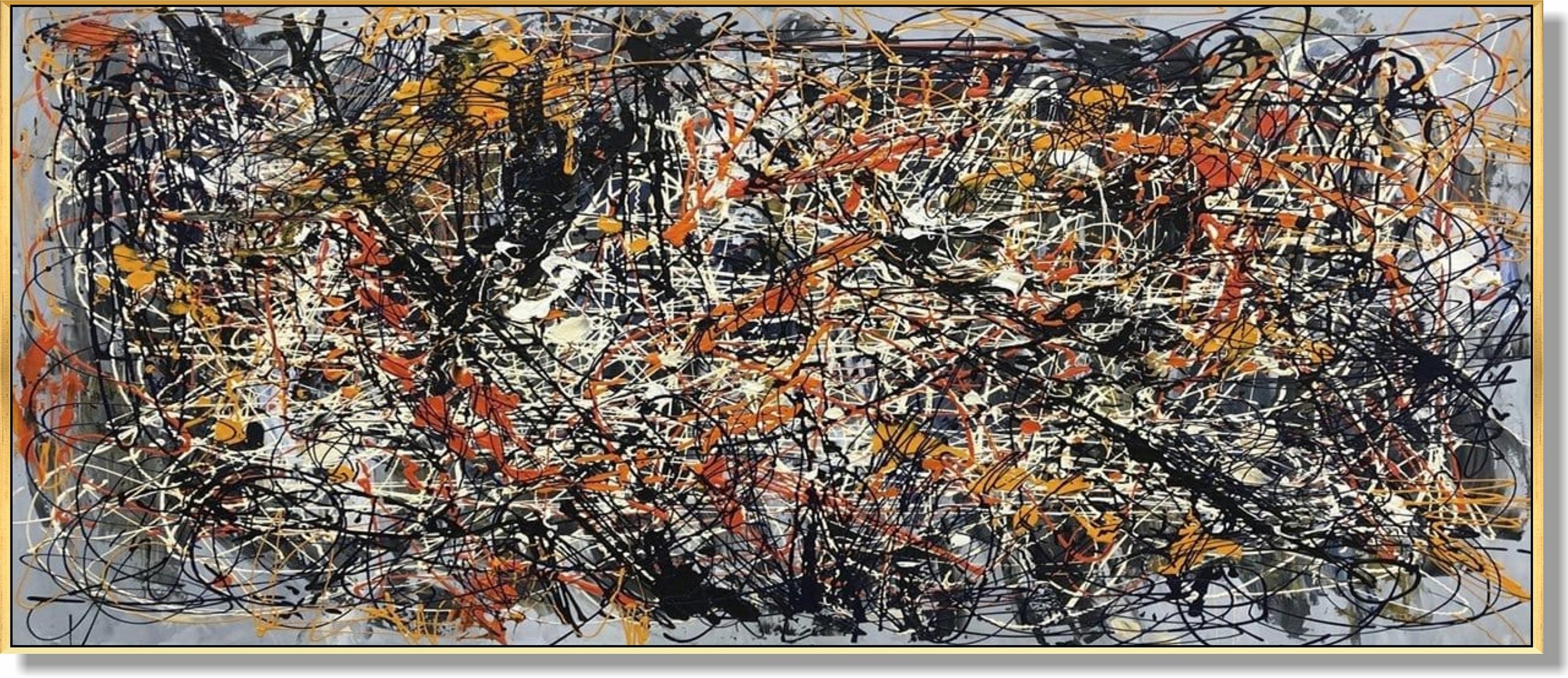 Jackson pollock style painting BLOSSOMING DREAMS