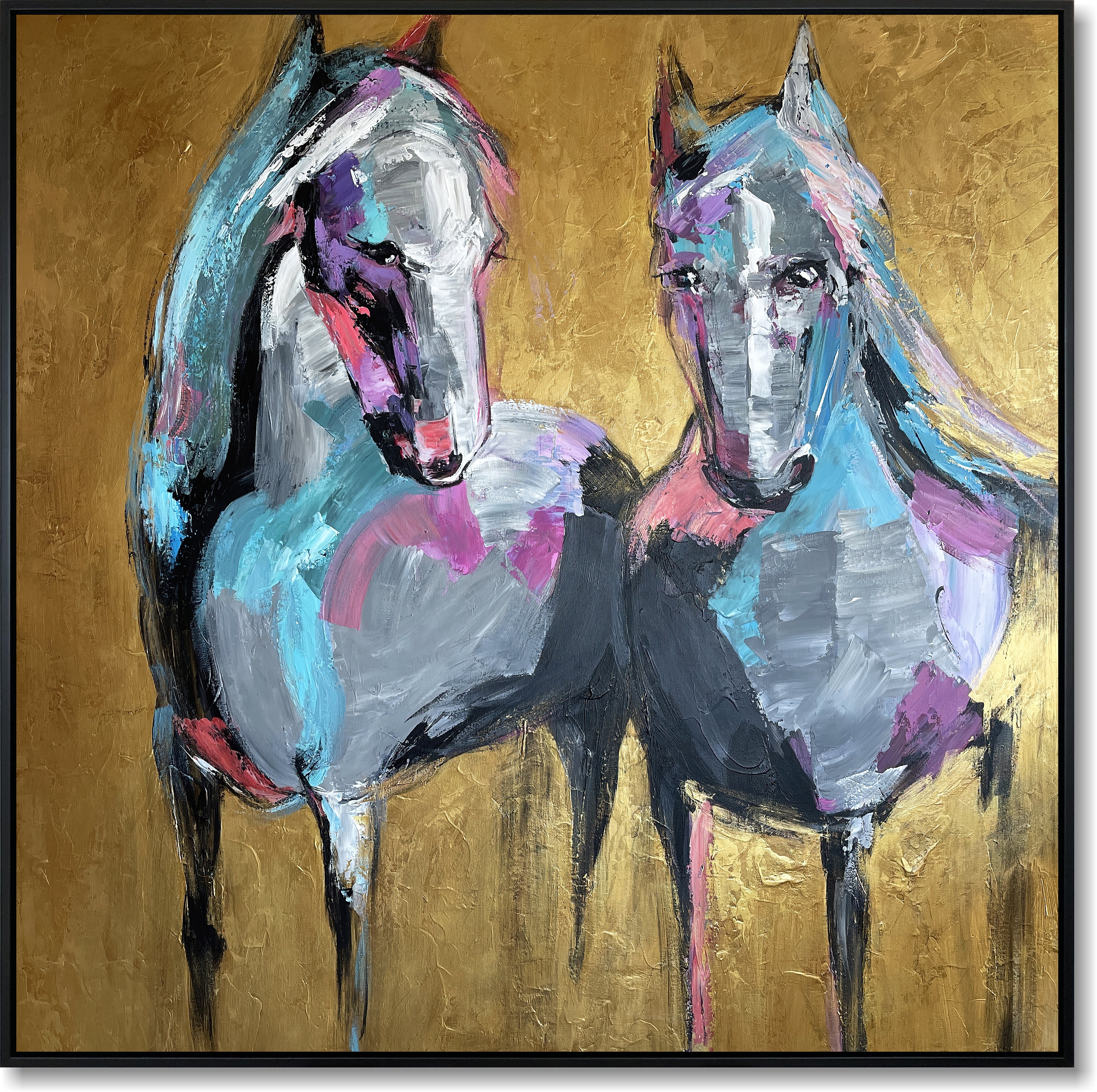 COUPLE OF HORSES Unstretched