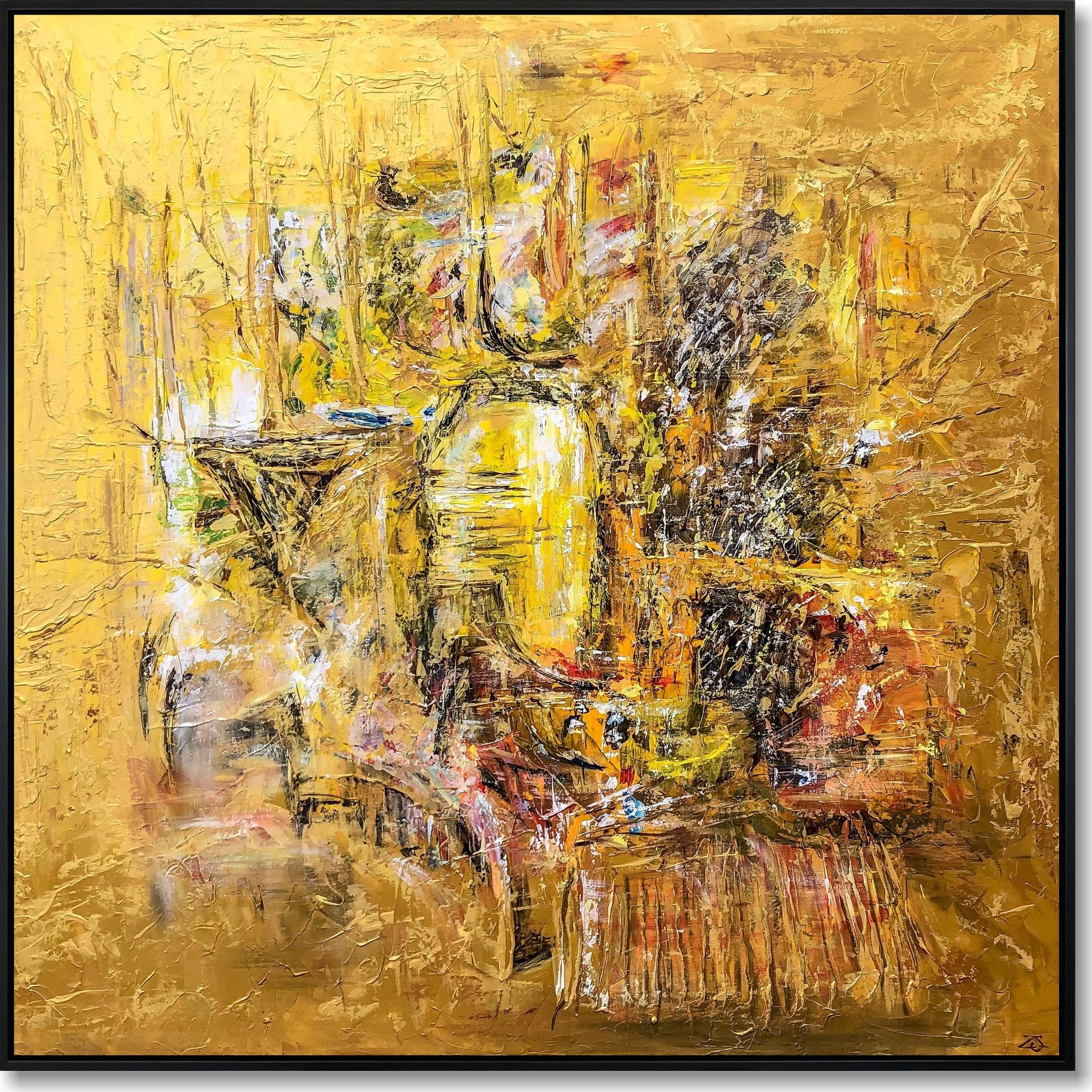 Gold abstract wall art GOLDEN COIN