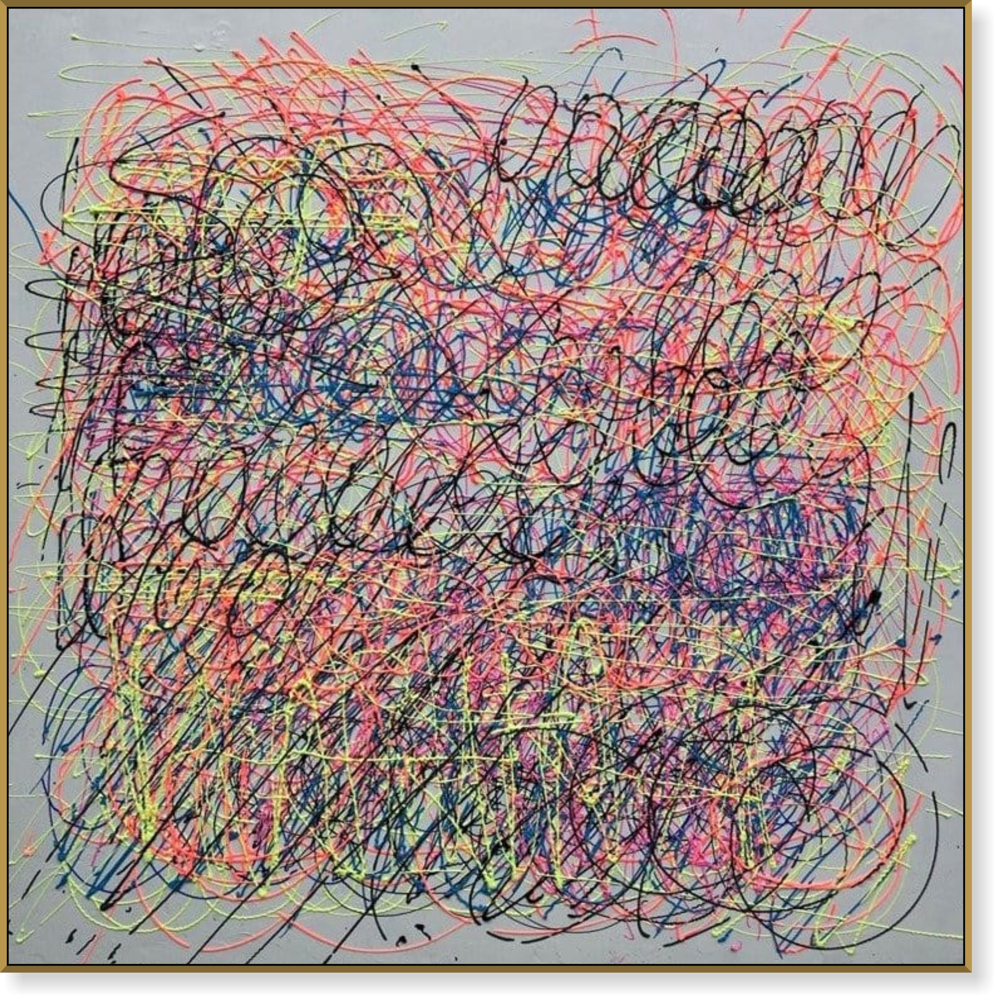 Dynamic paint splatter artwork ENDLESS LINE