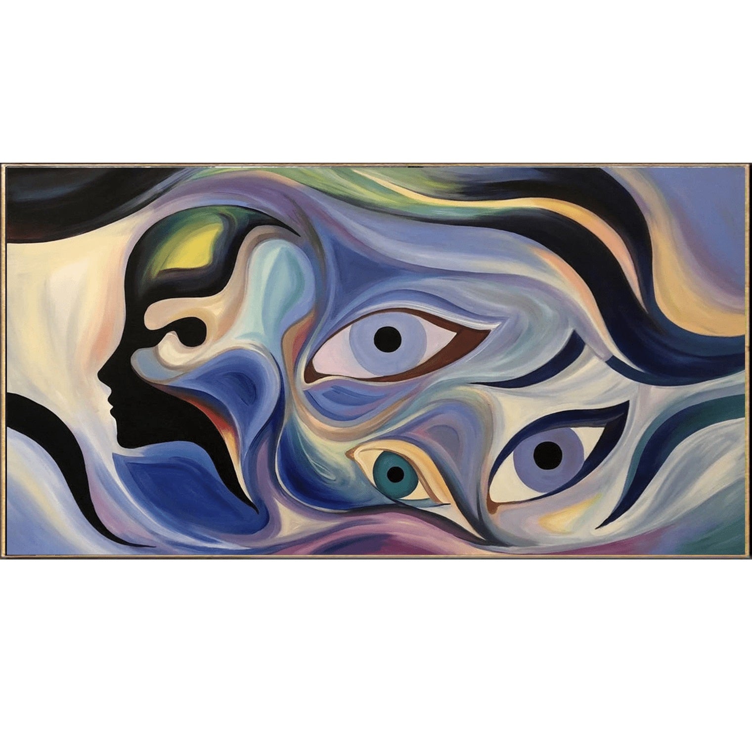 Contemporary abstract colorful painting EYES OF TRUTH