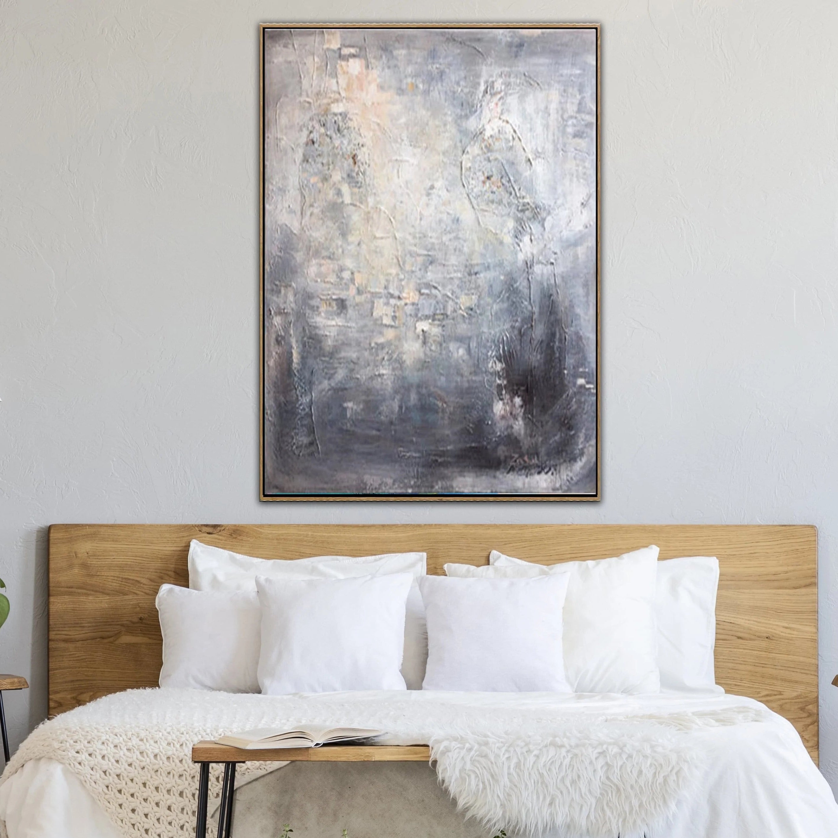 Contemporary minimalist wall art SILVER REFLECTION