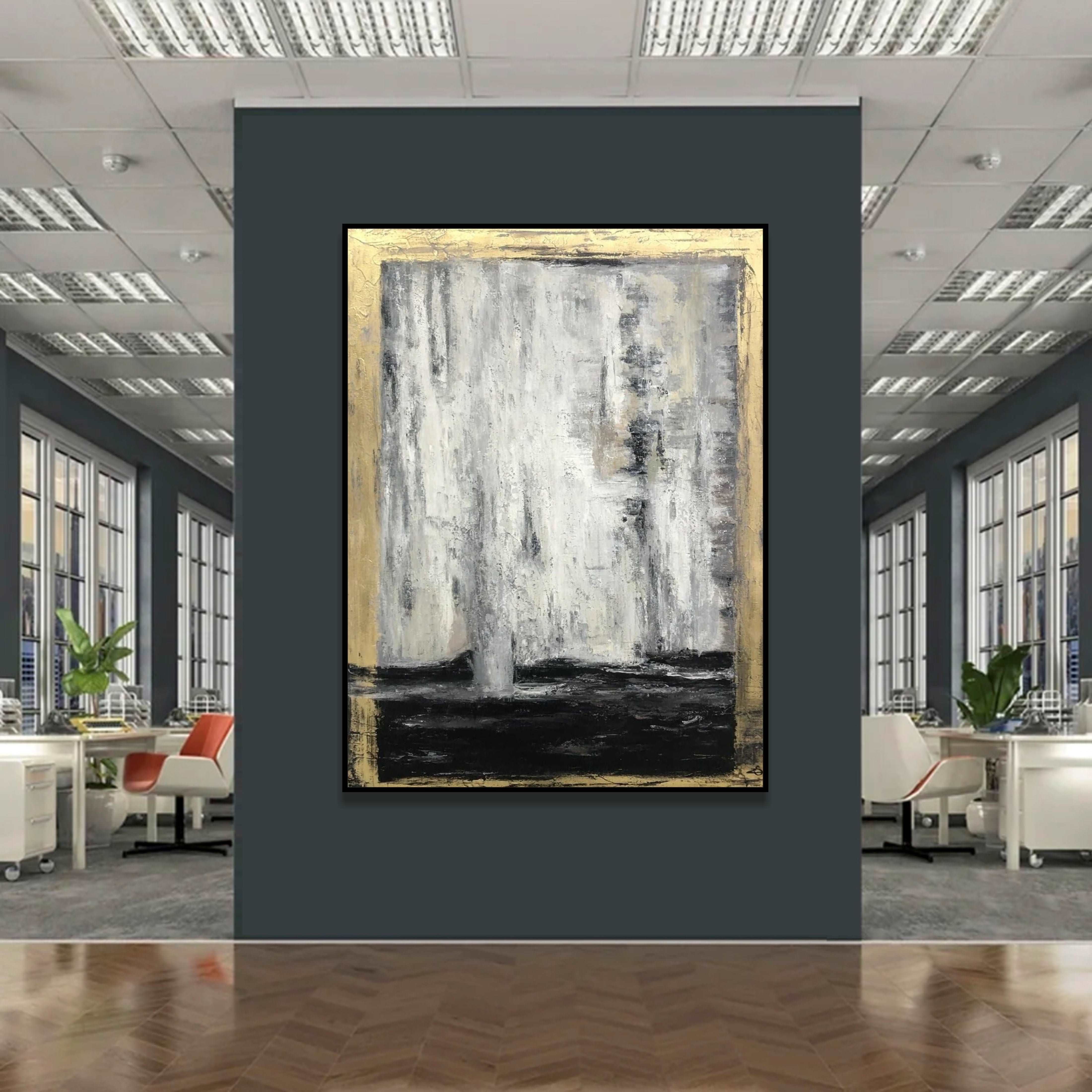 Abstract acrylic luxury painting ANCIENT CLARITY