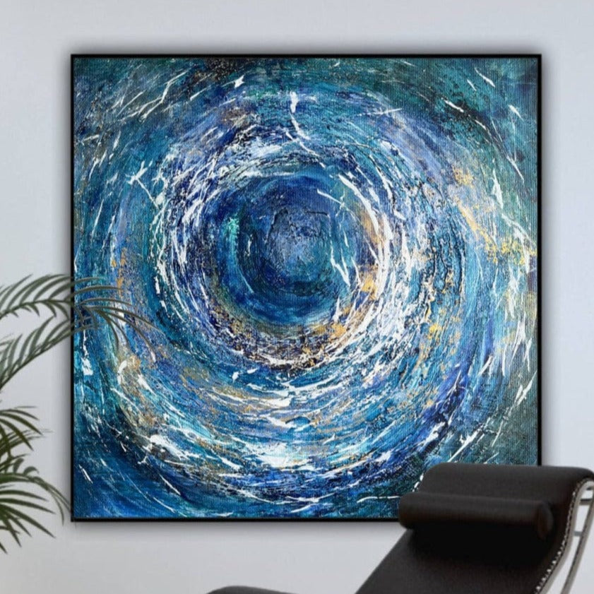 Dynamic abstract circular wall art SWIRL