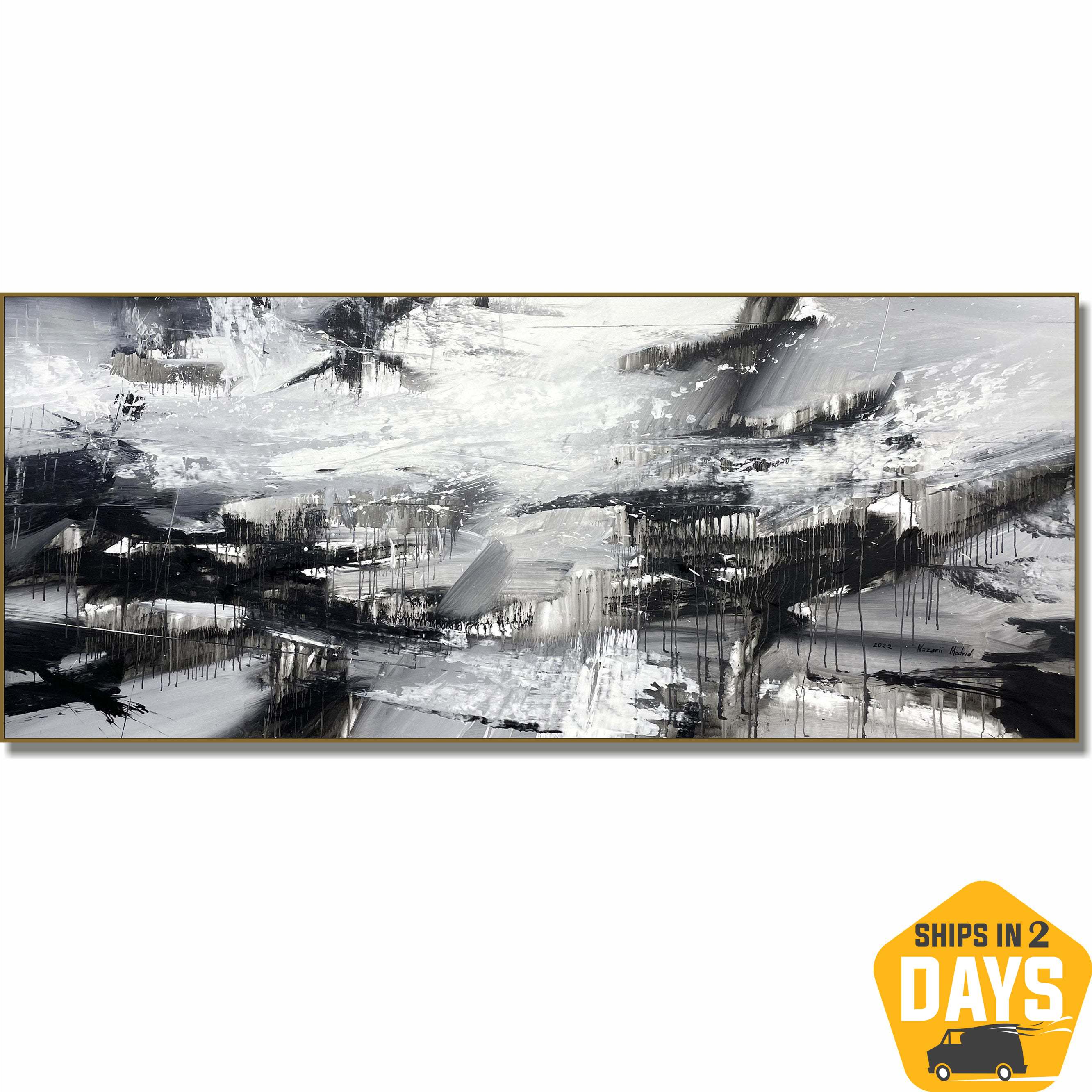 Monochrome Painting ASSOCIATION 217 35.4"x84.6"