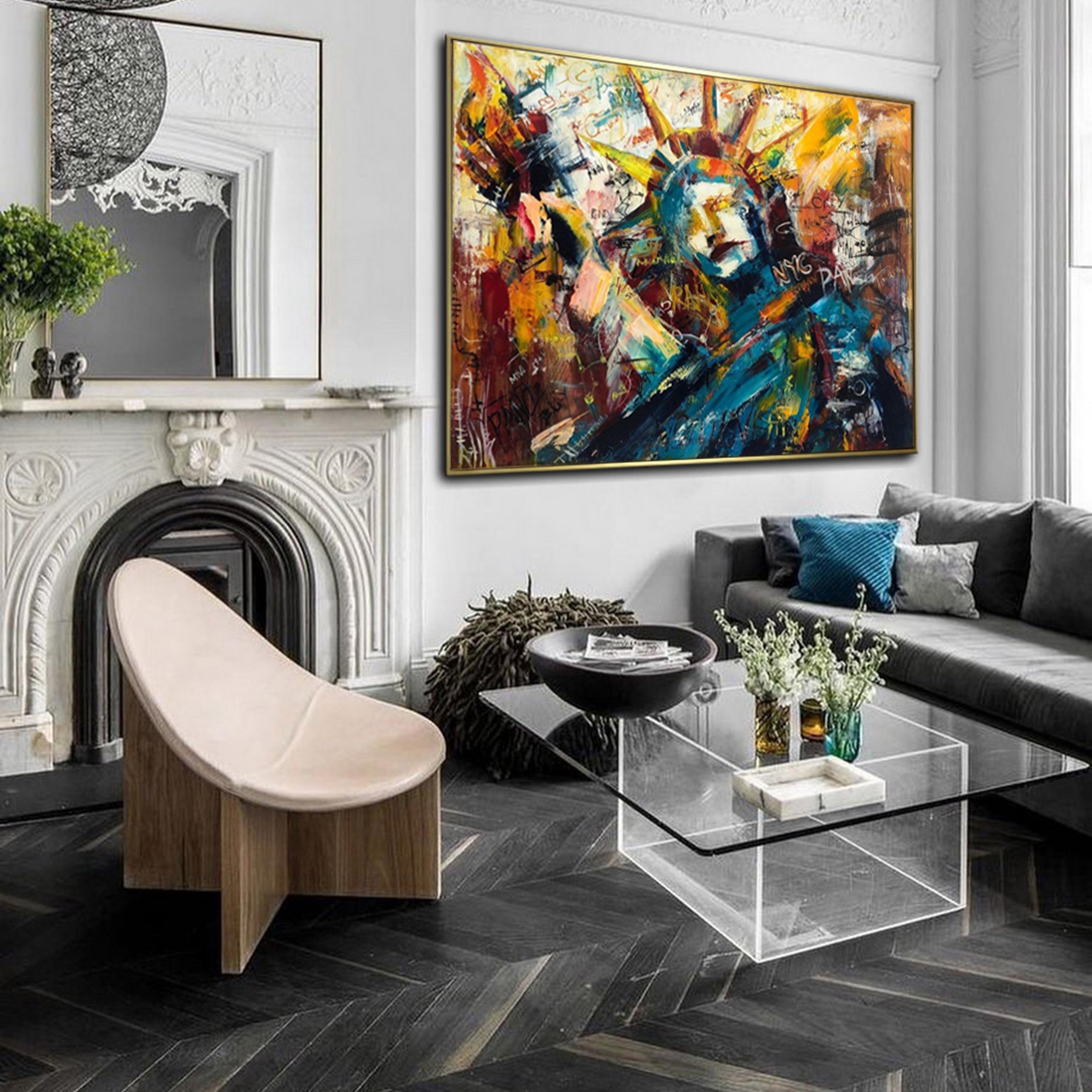 Modern urban abstract painting LIBERTY