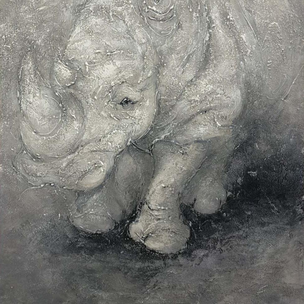 WISE RHINOCEROS 40"x30"