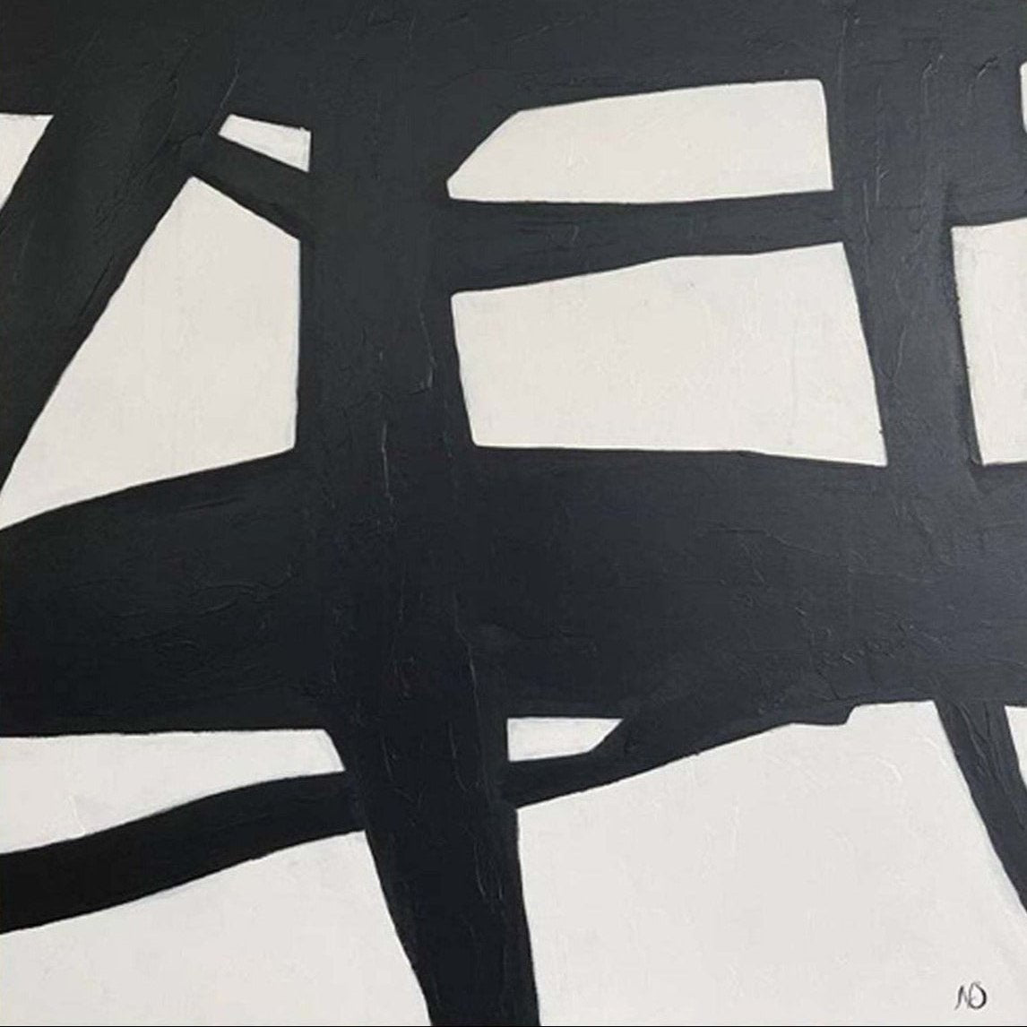 Contemporary black lines art TOWER TOP