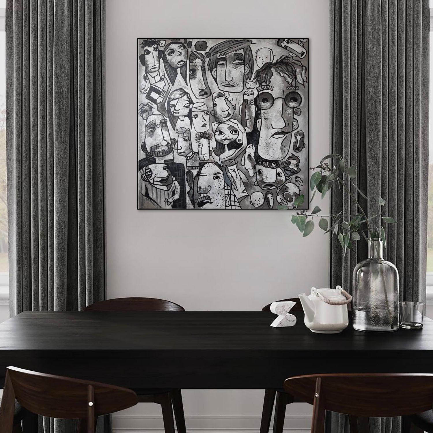 CLOSE PEOPLE 72"x72"