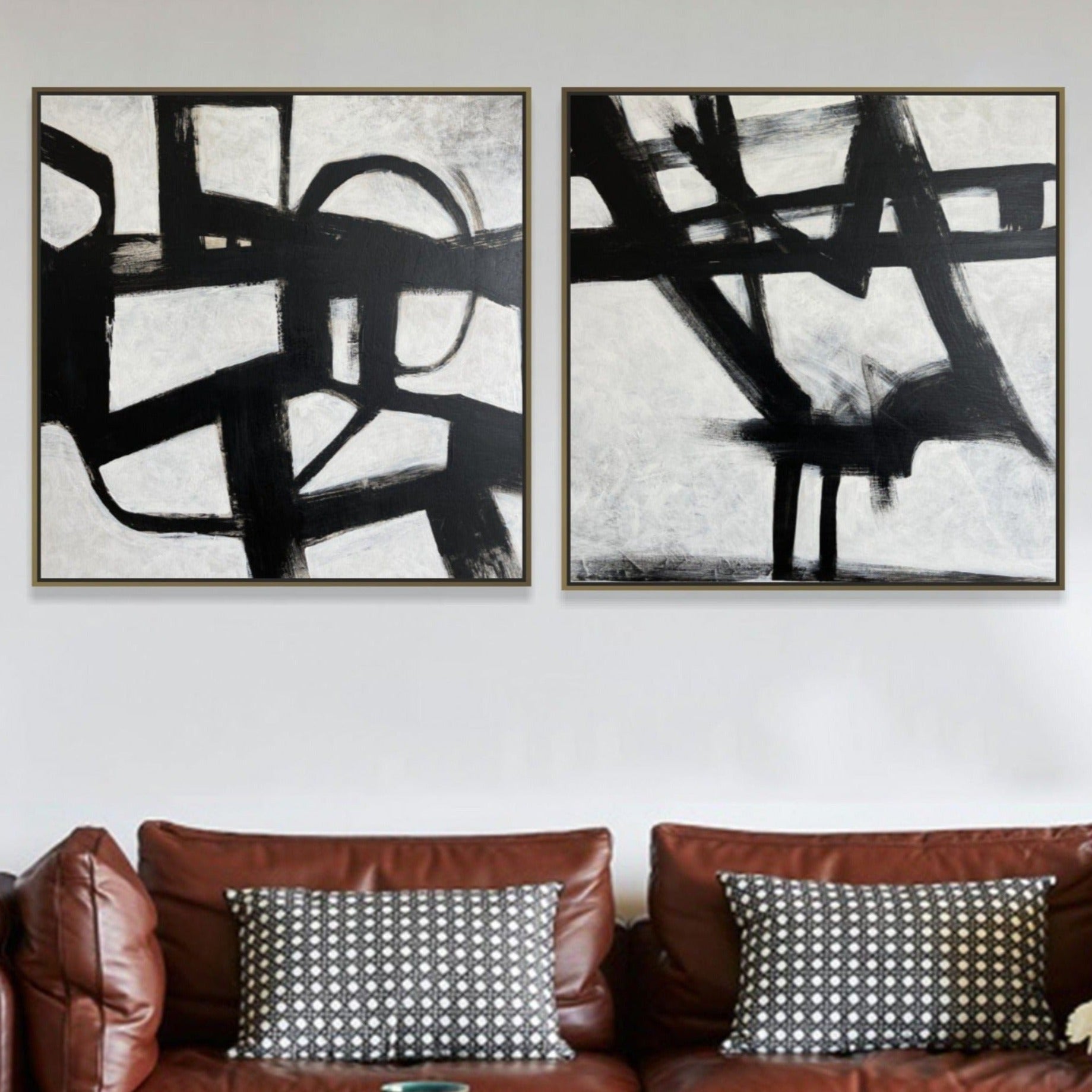 Abstract black and white monochrome art BLACK AND WHITE WORLD