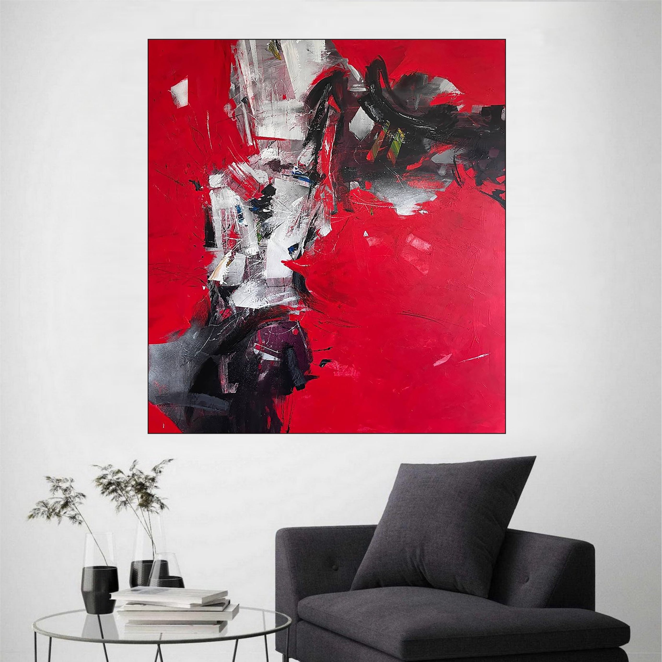 RED VERTIGO 60"x54"