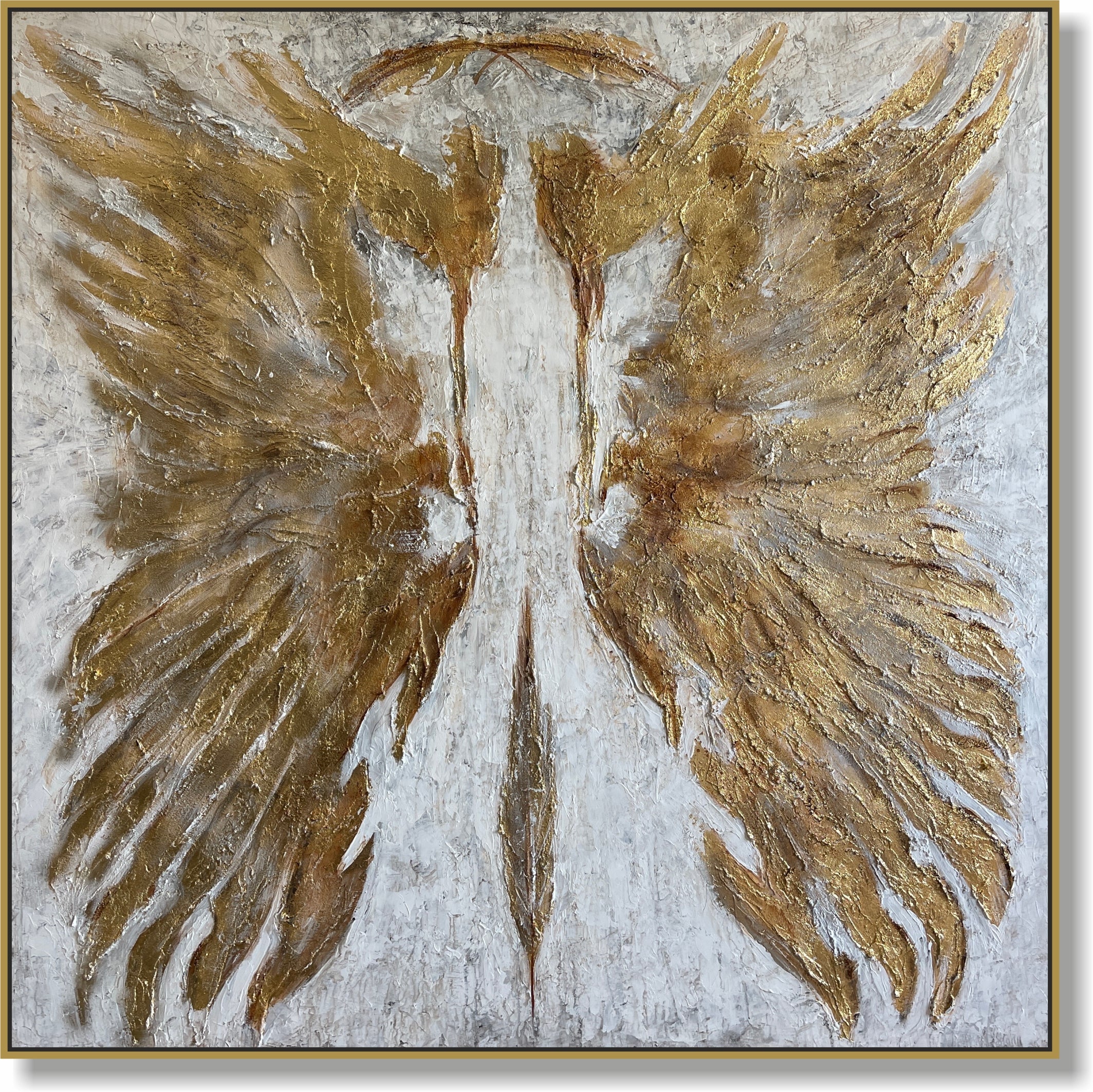 Abstract rich textured wings GOLDEN WINGS