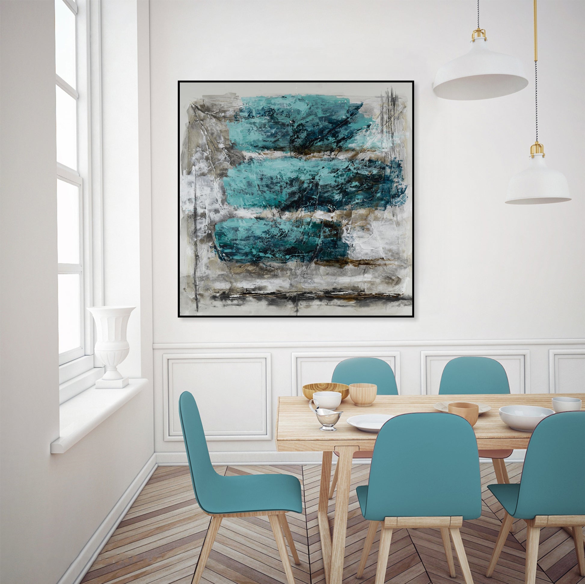 Minimalist abstract art AZURE TIDES