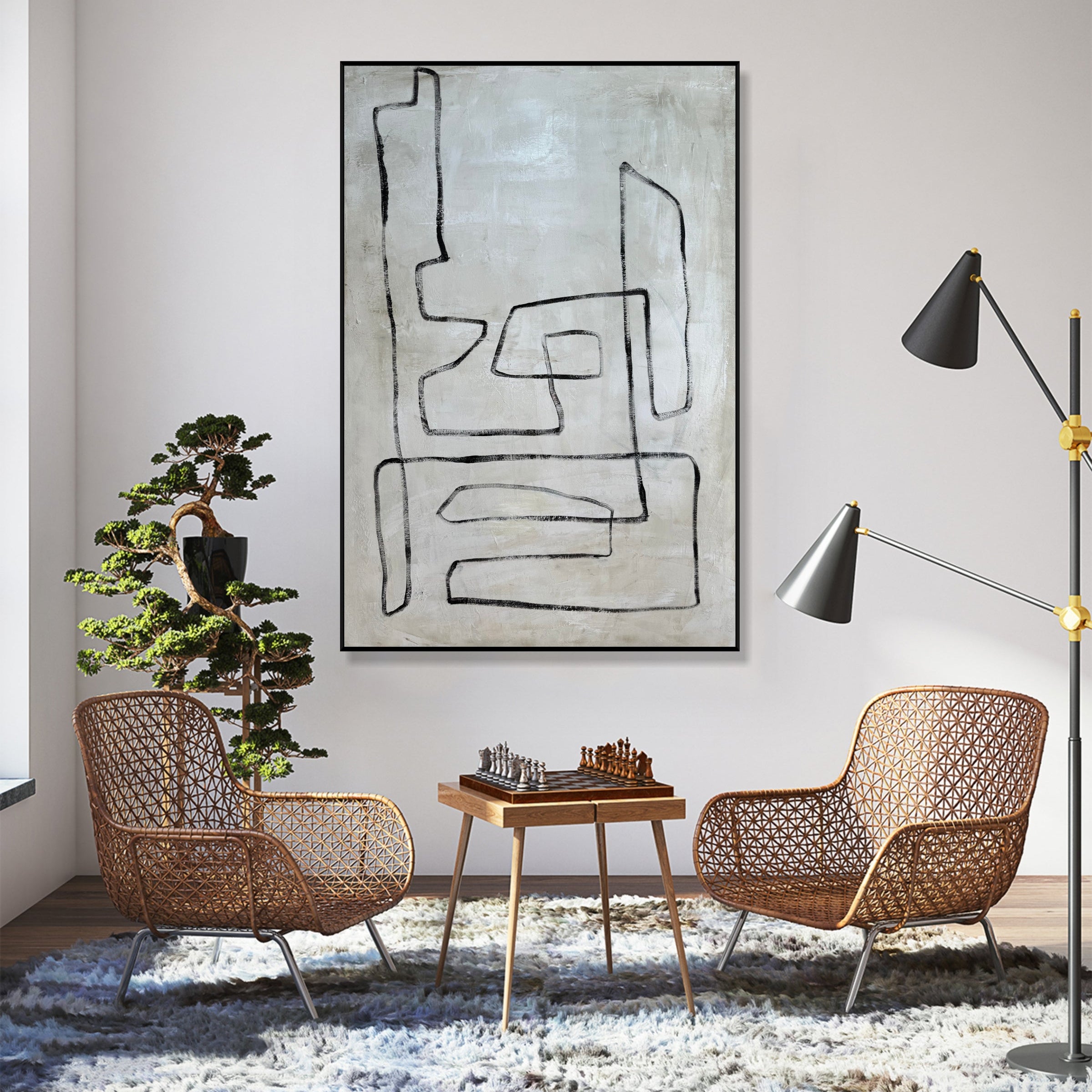 GEOMETRIC PATHWAYS 54"x36"