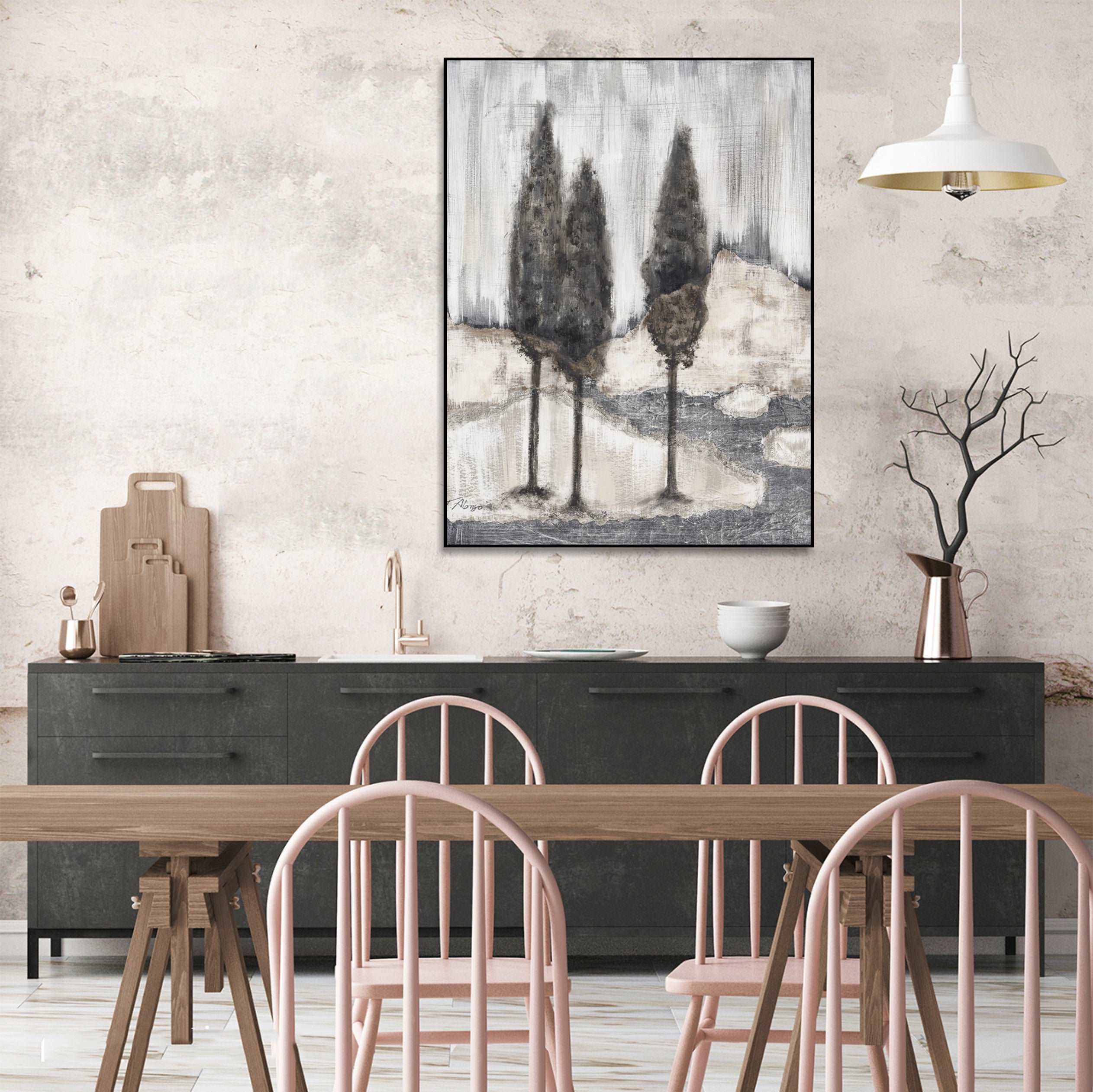 Abstract Trees Landscape Art ARBOREAL GROVE