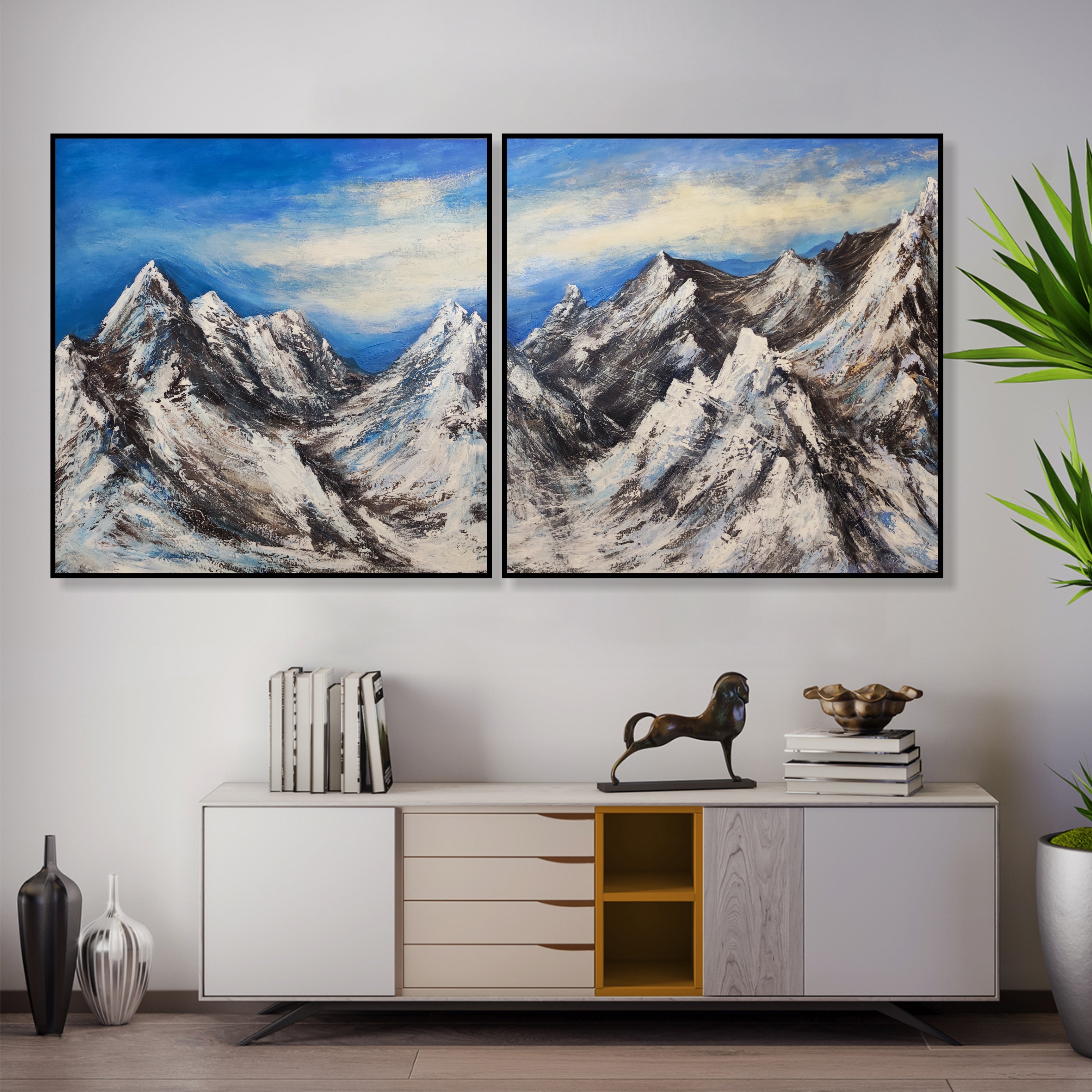SNOWY SUMMITS 2P 36"x72"