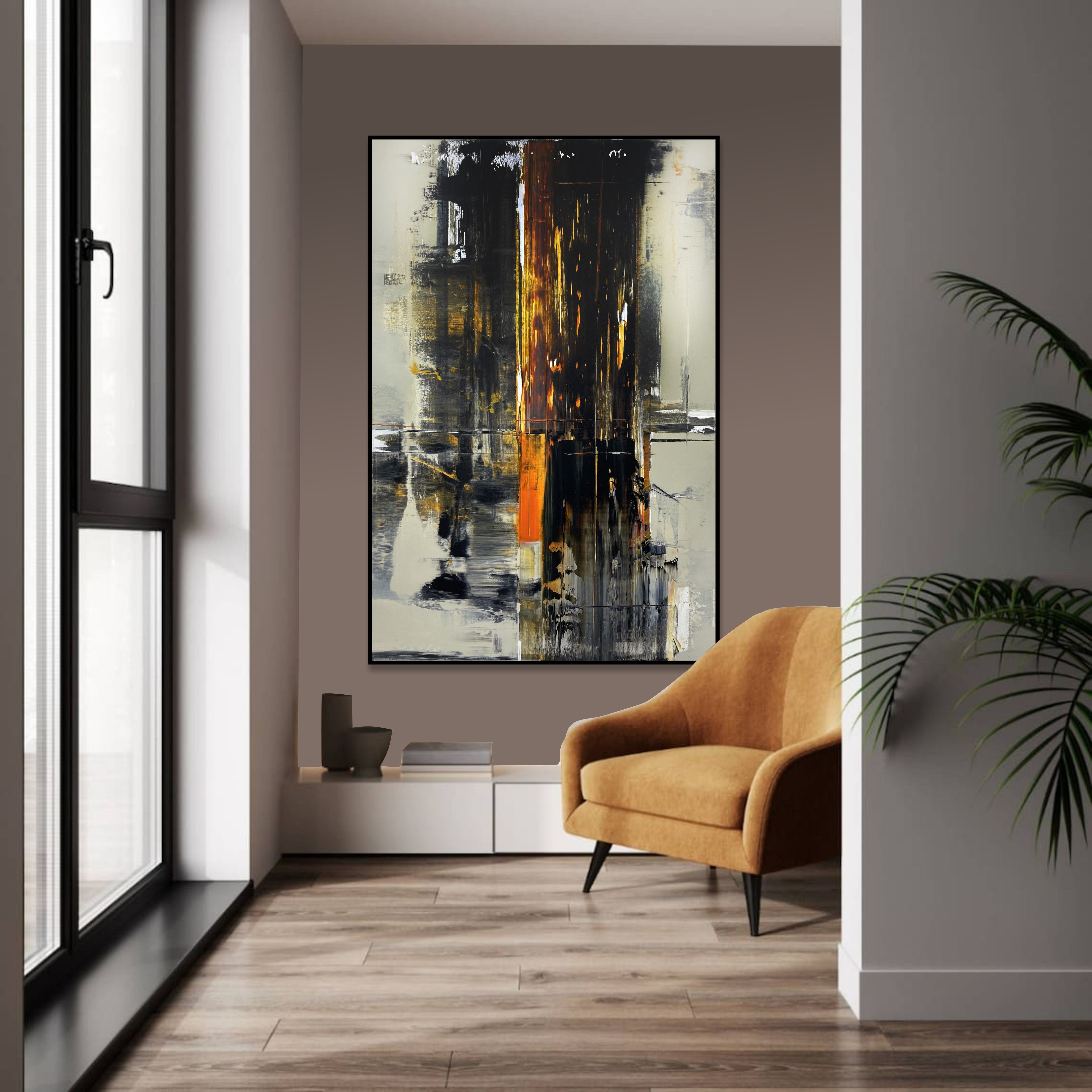 Custom abstract painting ASSOCIATION 128 42.3"x29.5"