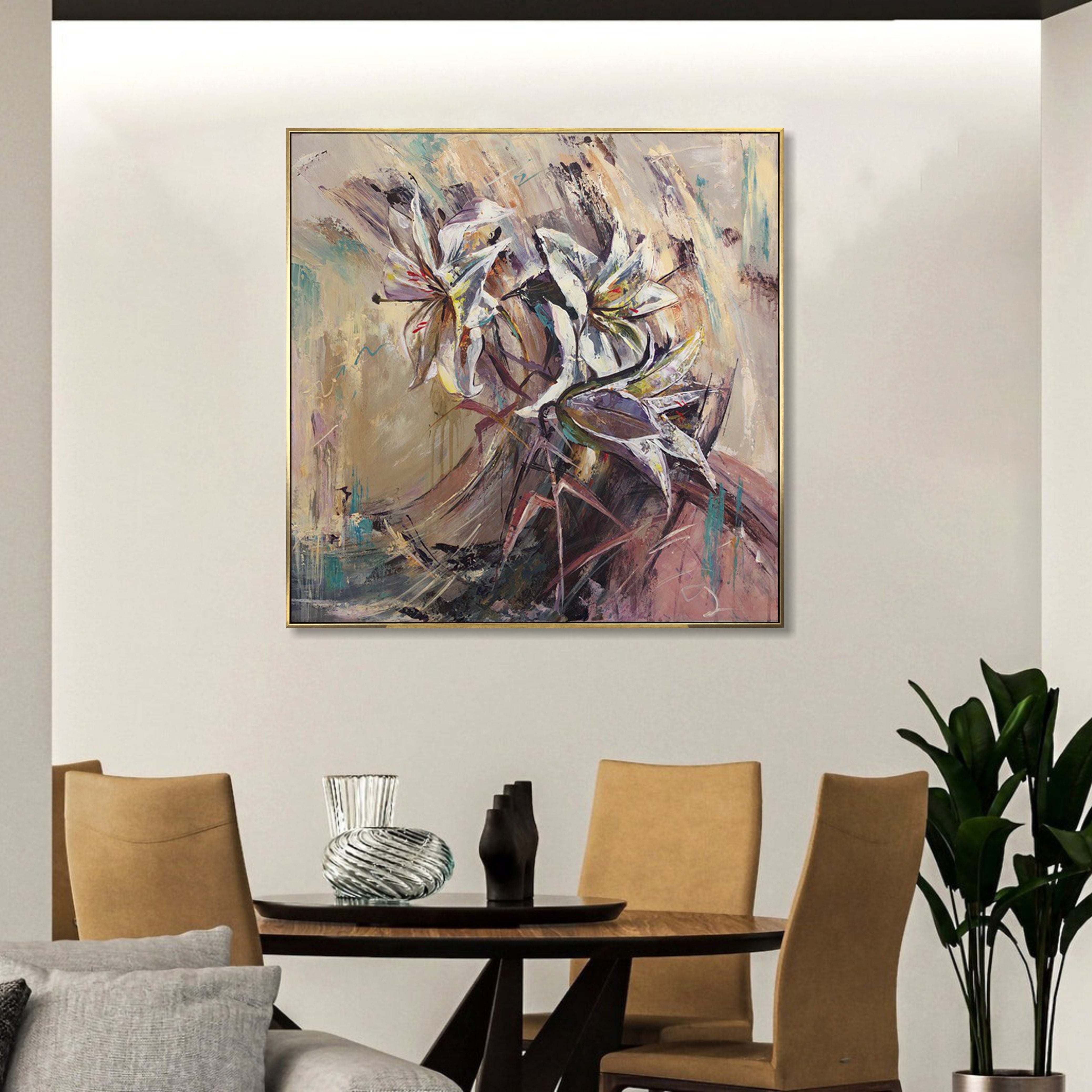 Flower abstract art BOUQUET OF LILIES