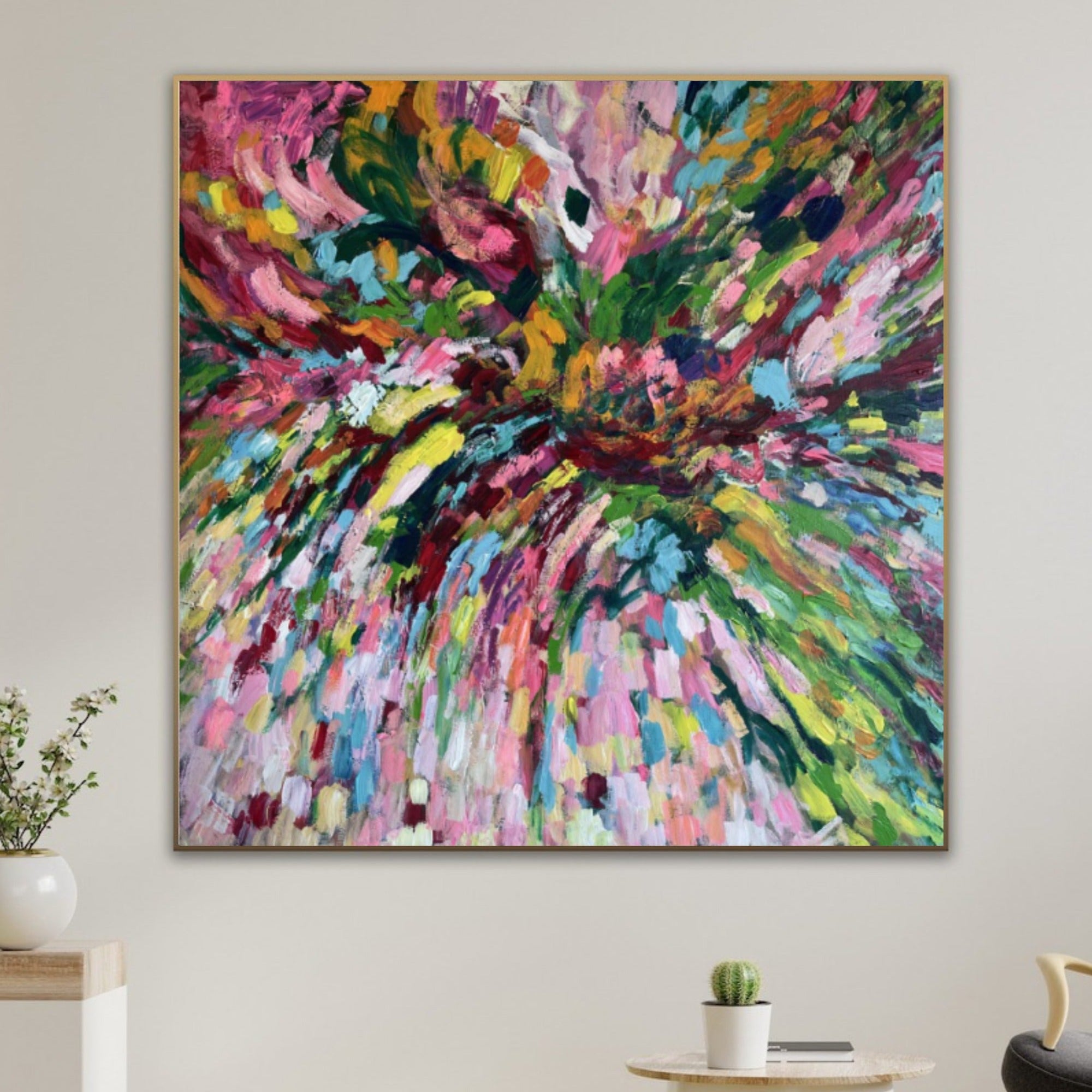 Modern wall art framed paintings COLOR EXPLOSION