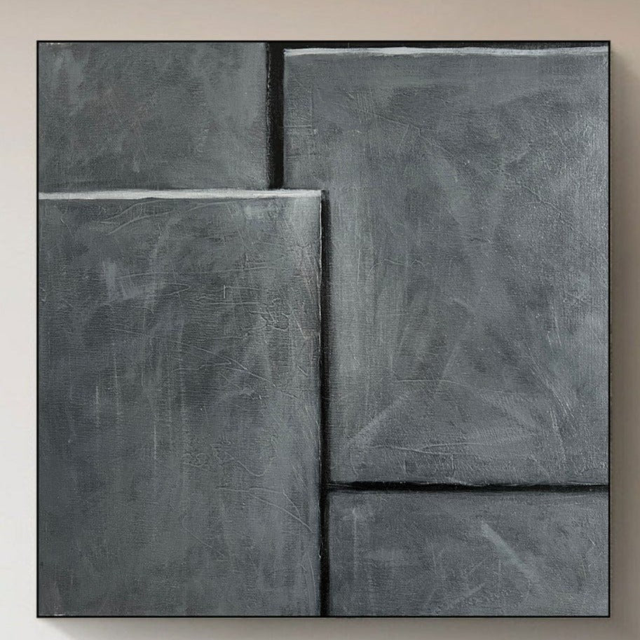 Geometric abstract canvas BRICKWALL