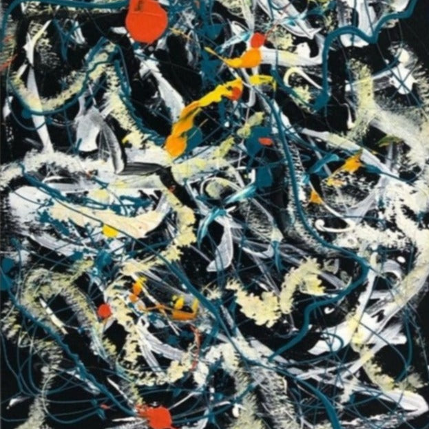 Contemporary chaotic art canvas WIRING WIND