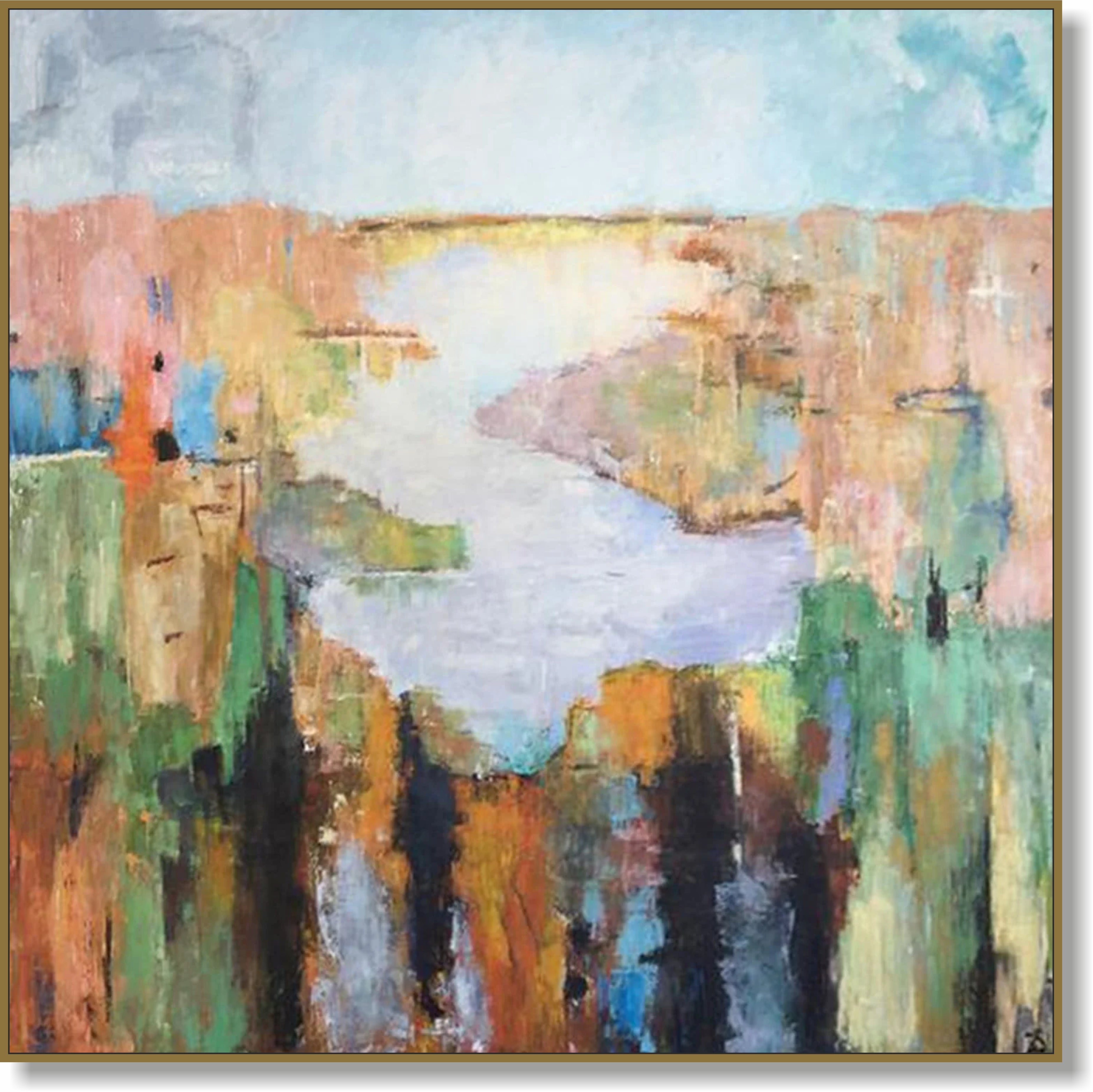 Modern abstract colorful painting COLORS OF NATURE