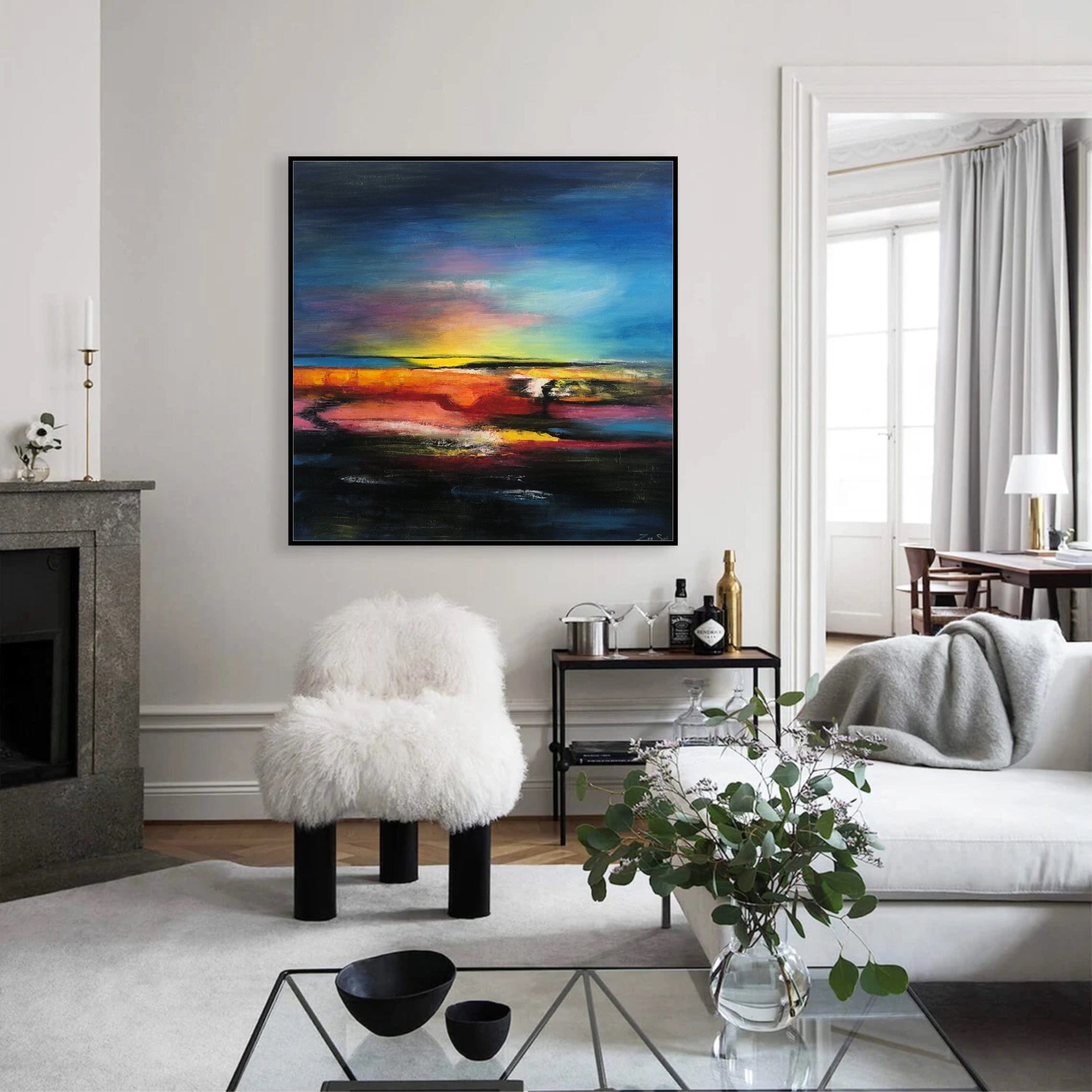 COLORFUL SUNSET 60"x60"