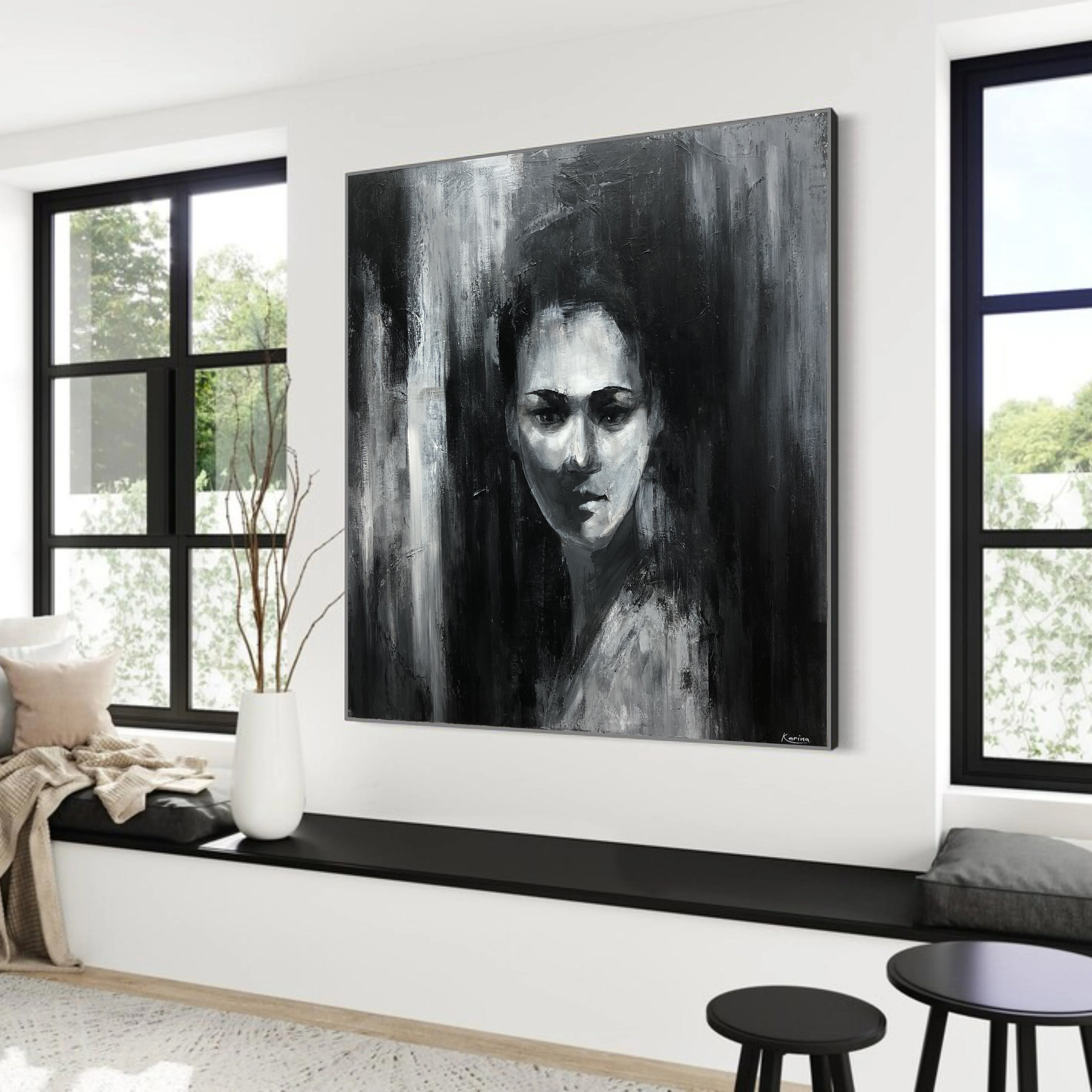 GHOSTED FACE 40"x40"