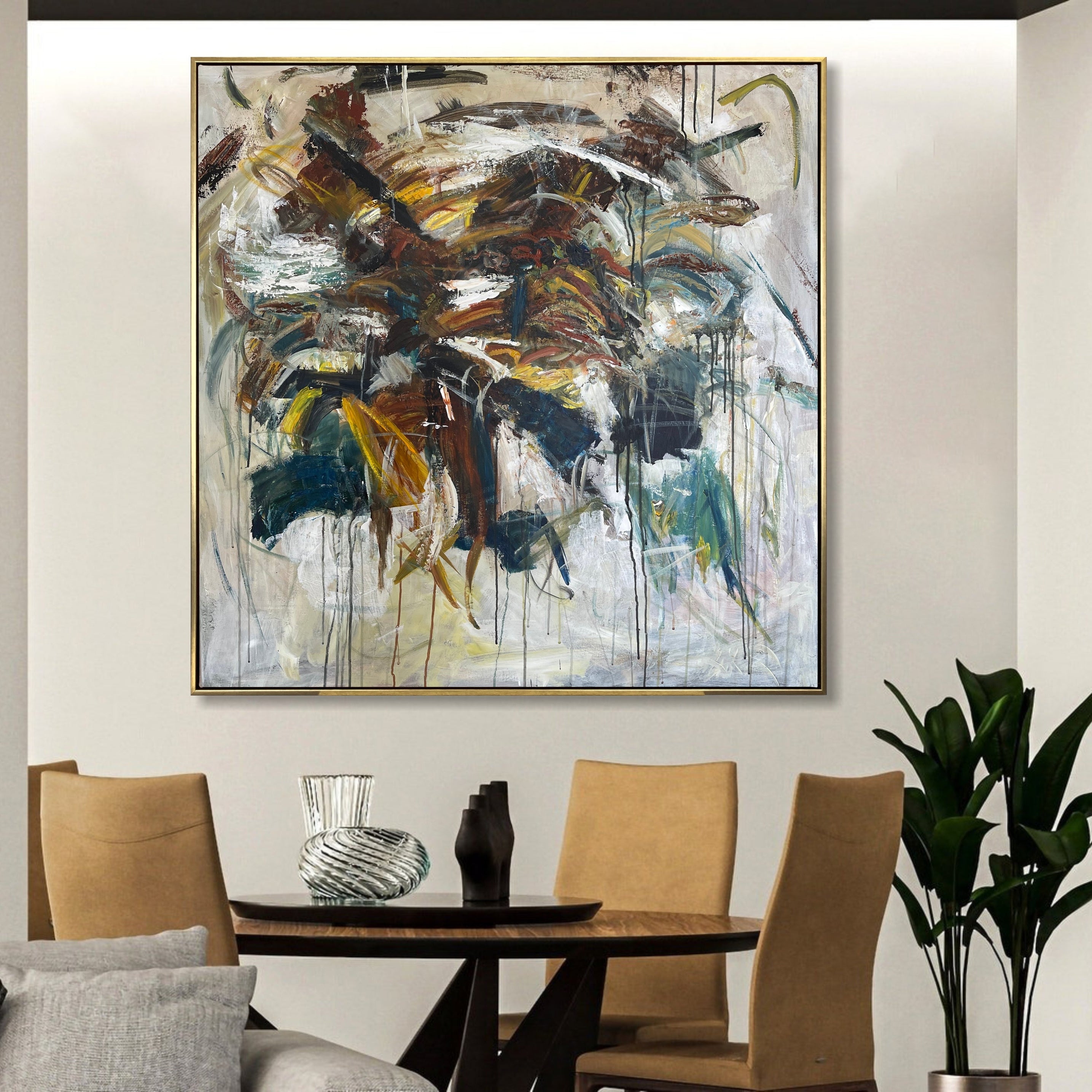 Colorful wall art abstract THE UNTAMED BRUSH